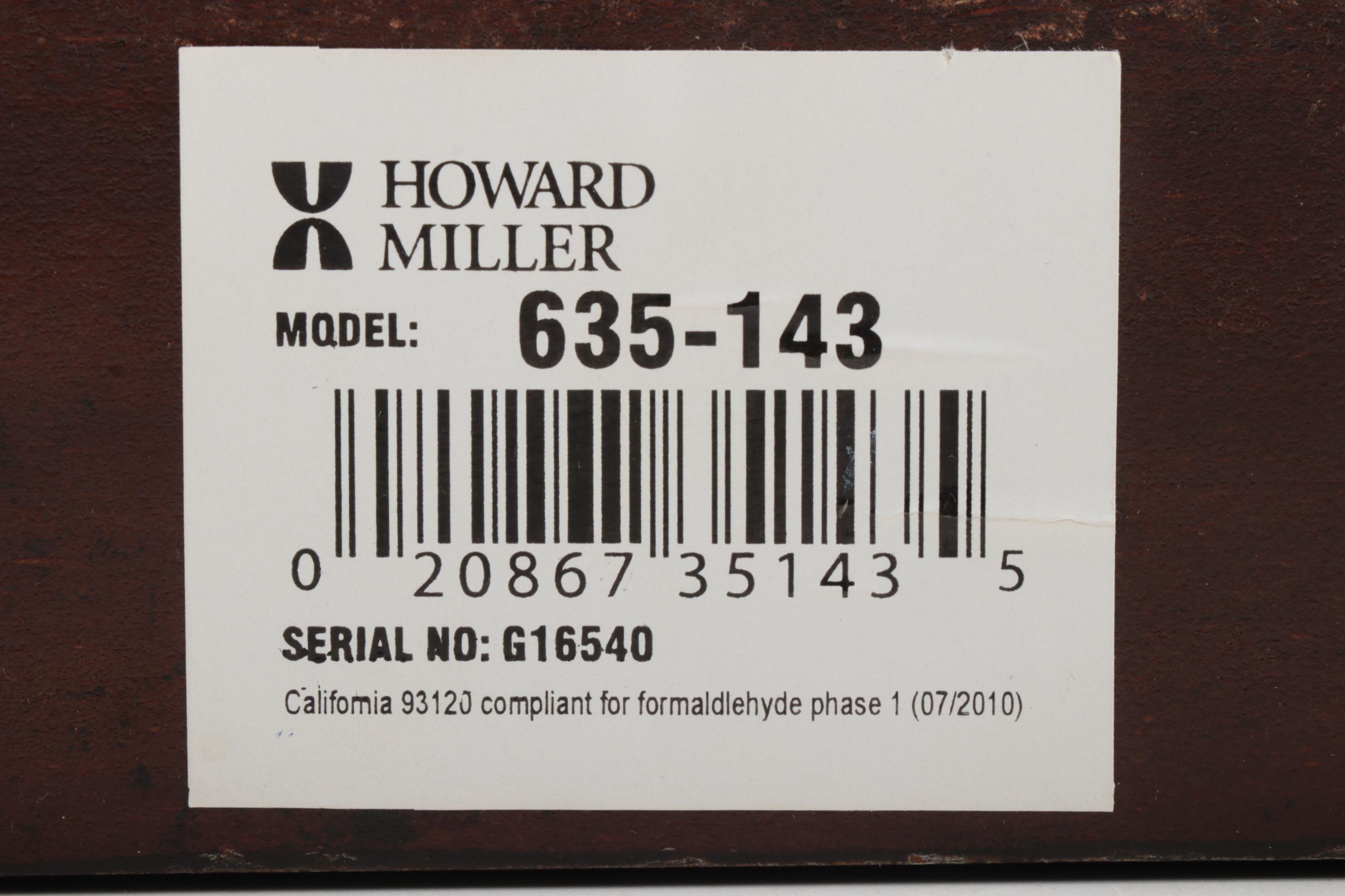 Howard Miller "Humphrey" Tambour Style Mantel Clock