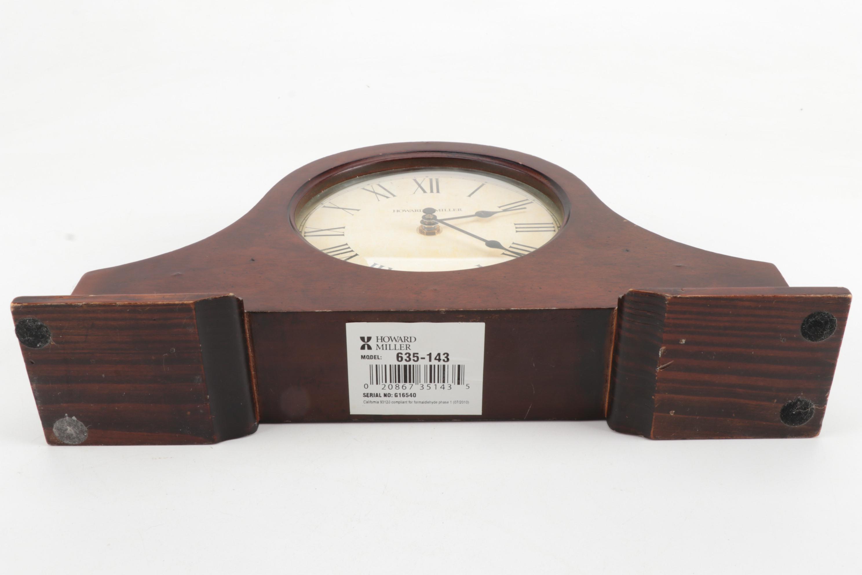 Howard Miller "Humphrey" Tambour Style Mantel Clock