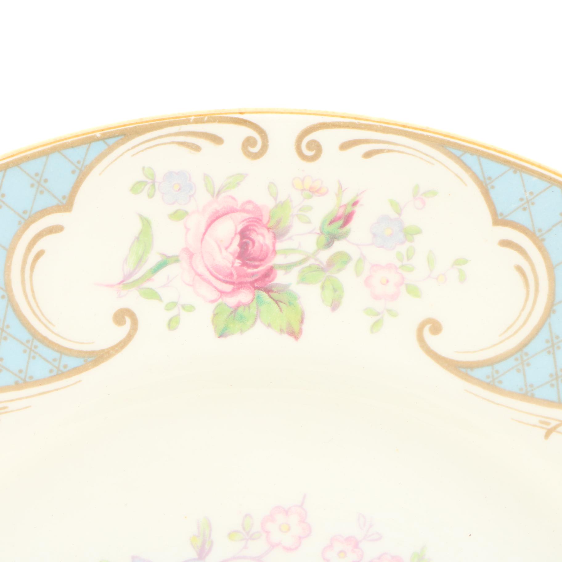 Myott Staffordshire England "Staffordshire Rose" China Dinner Plates