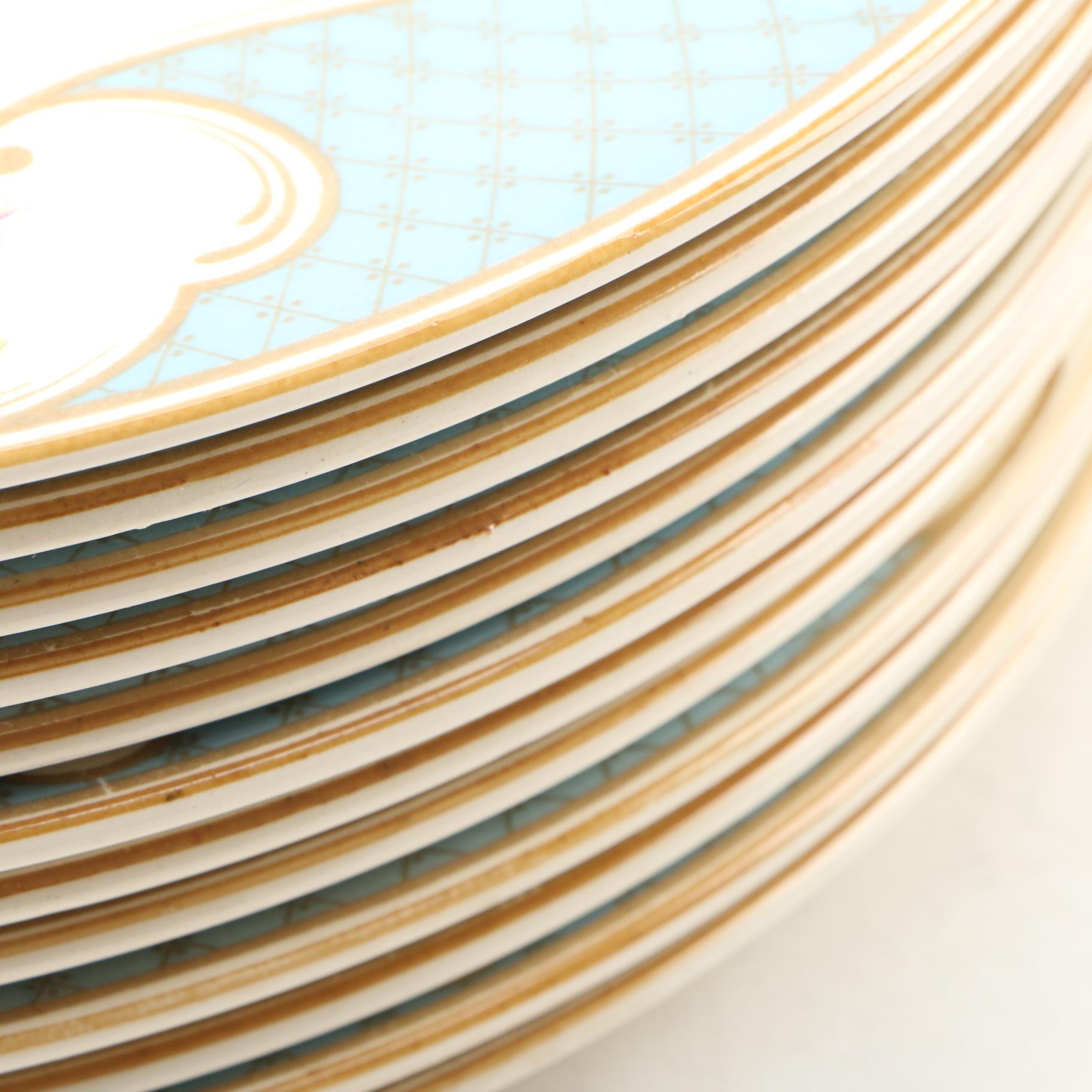 Myott Staffordshire England "Staffordshire Rose" China Dinner Plates