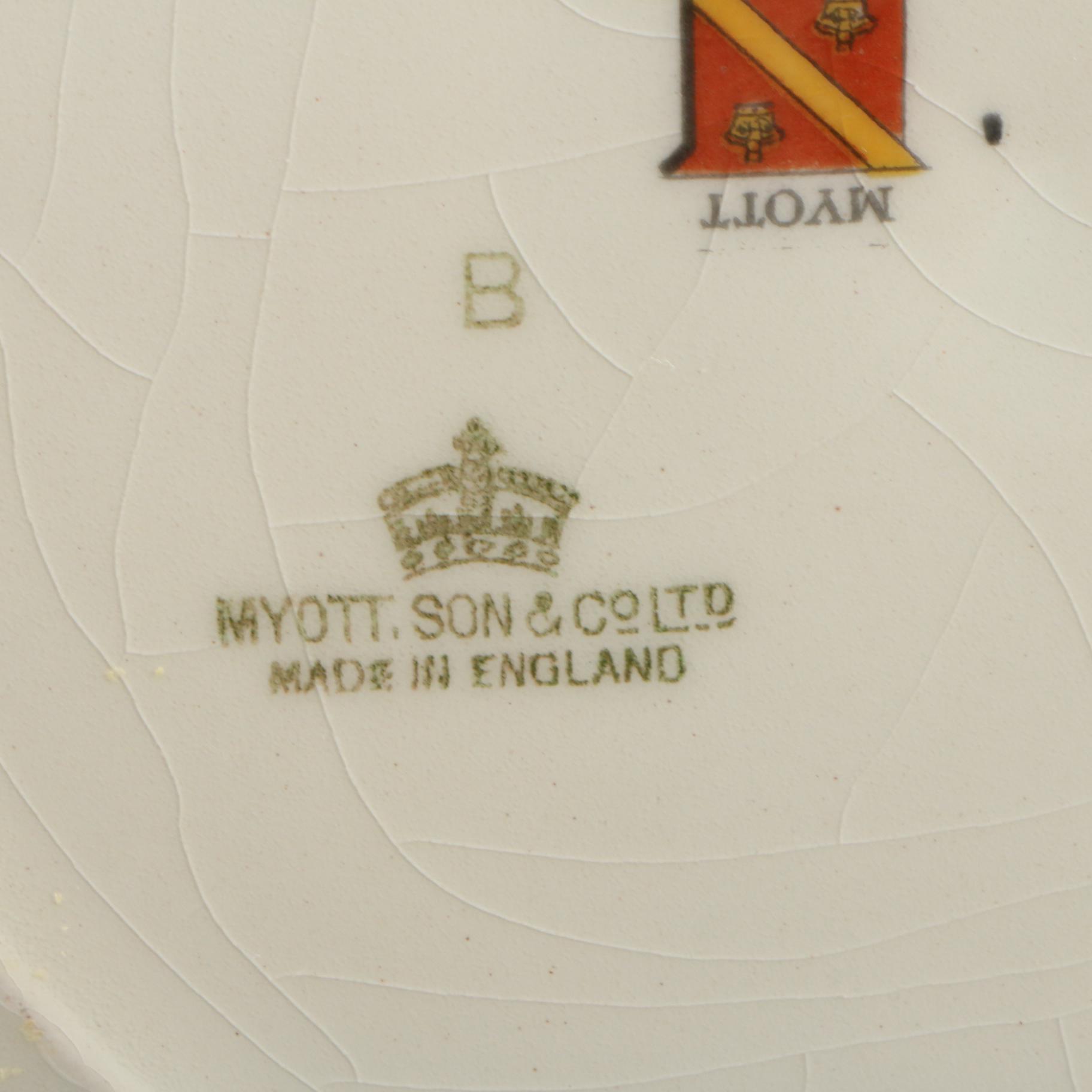 Myott Staffordshire England "Staffordshire Rose" China Dinner Plates