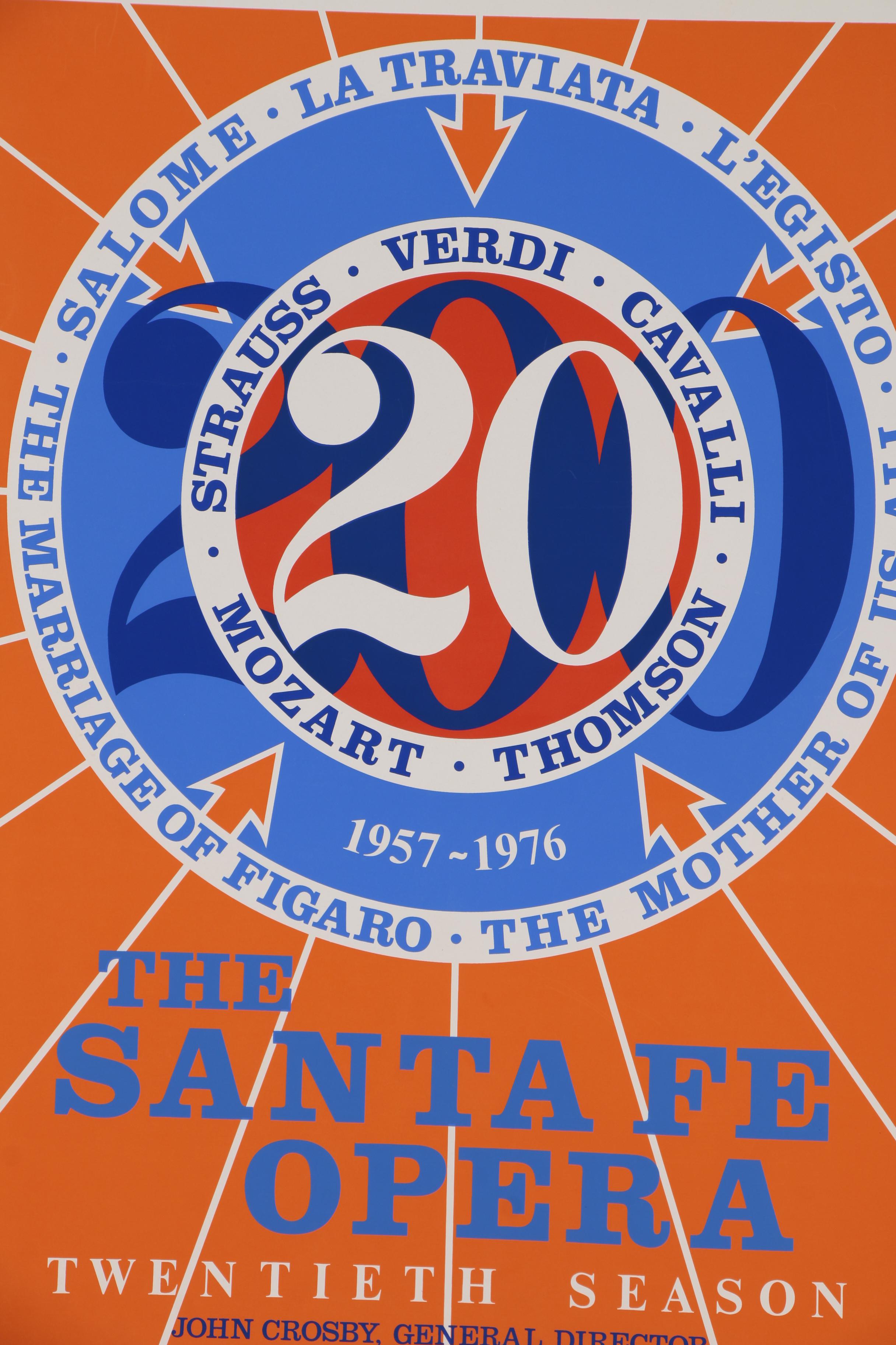 Robert Indiana Serigraph Poster for The Santa Fe Opera, 20th Season