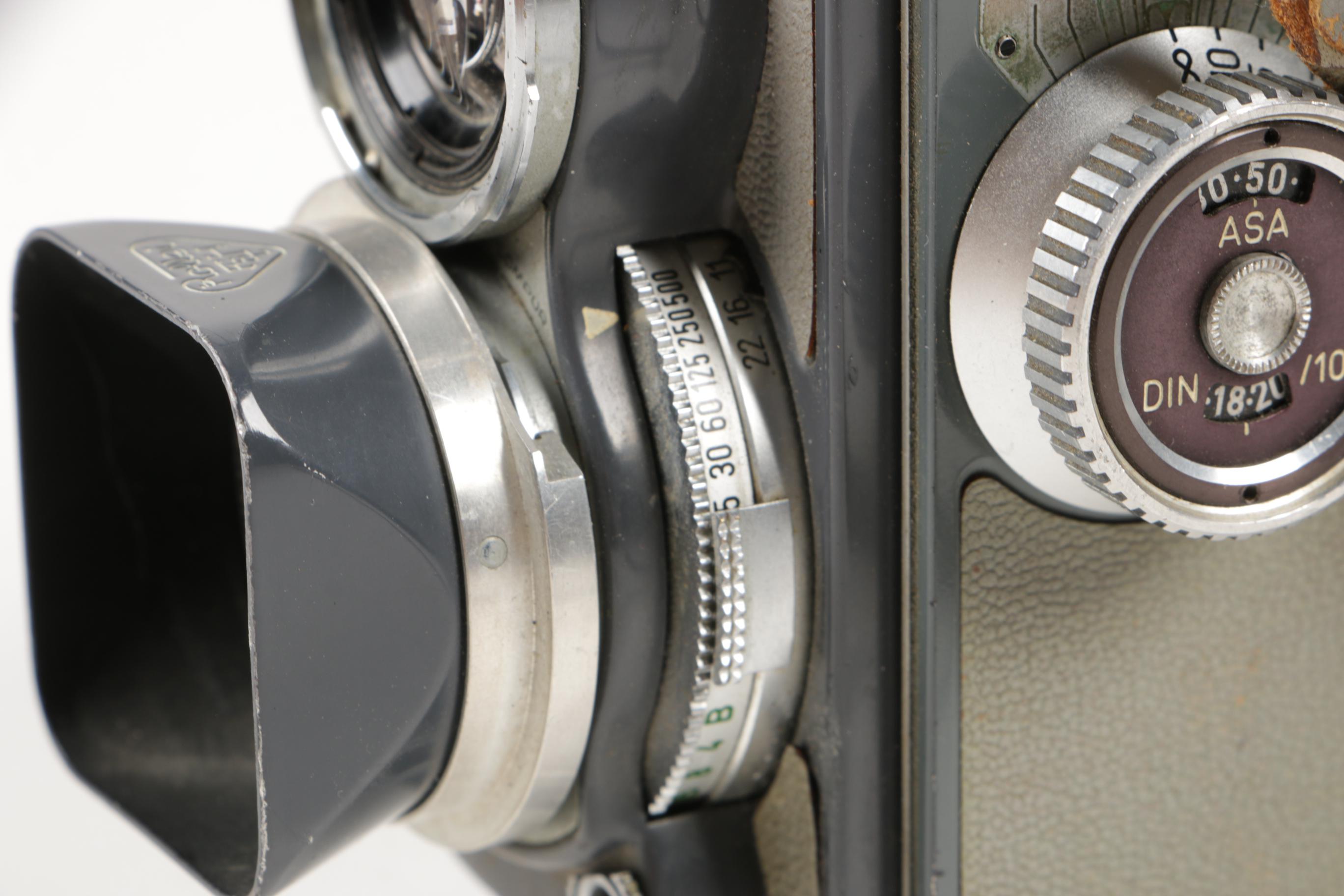 Rolleiflex 4x4 "Gray Baby" Twin-Lens Film Camera with Xenar and Heidosmat Lens