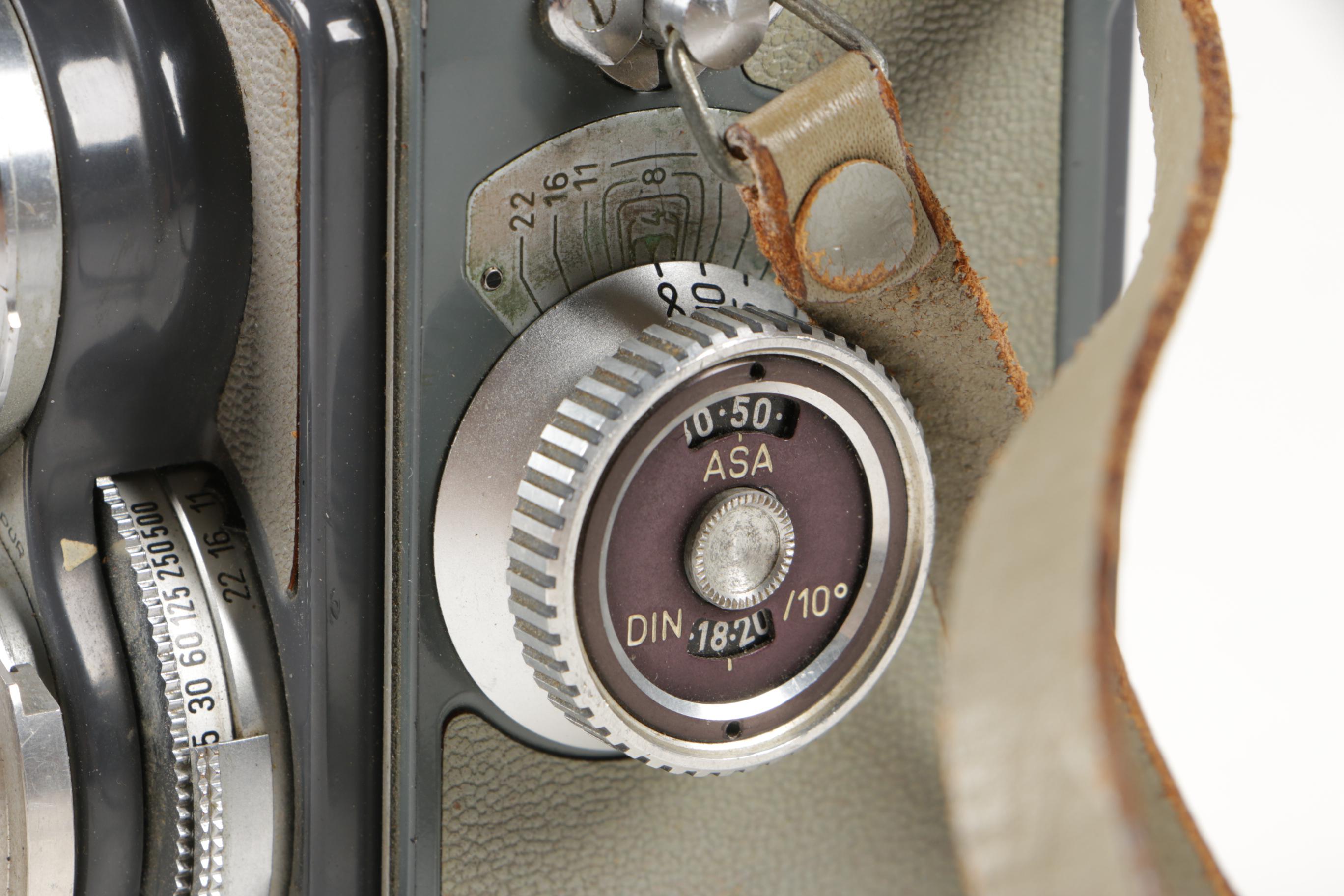 Rolleiflex 4x4 "Gray Baby" Twin-Lens Film Camera with Xenar and Heidosmat Lens