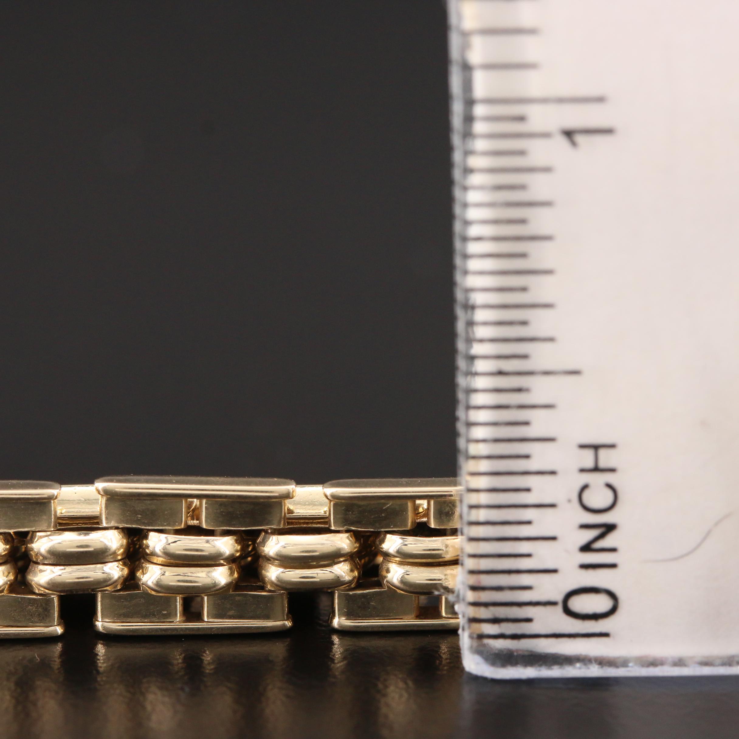 14K Yellow Gold Square Link Bracelet