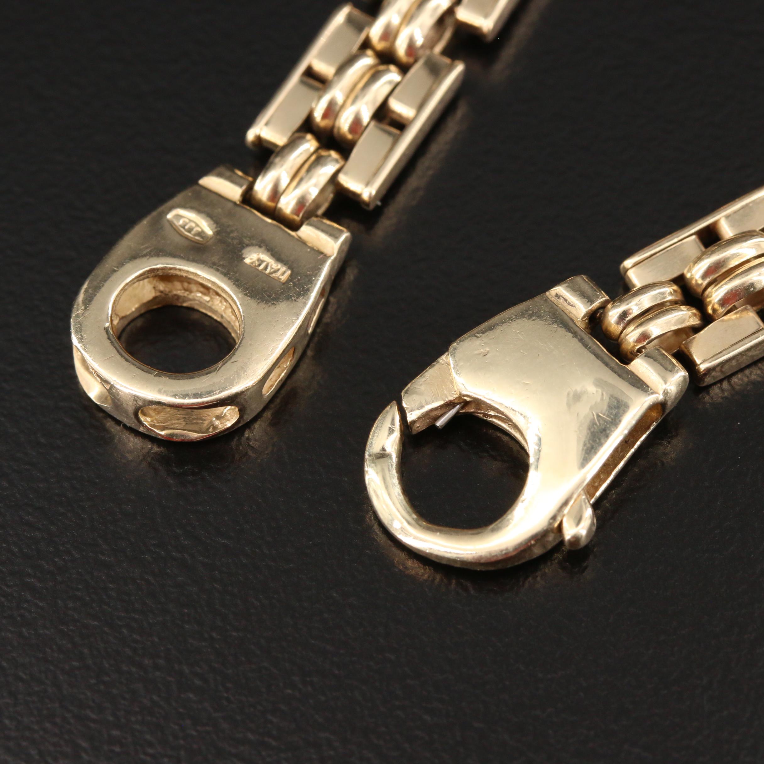 14K Yellow Gold Square Link Bracelet