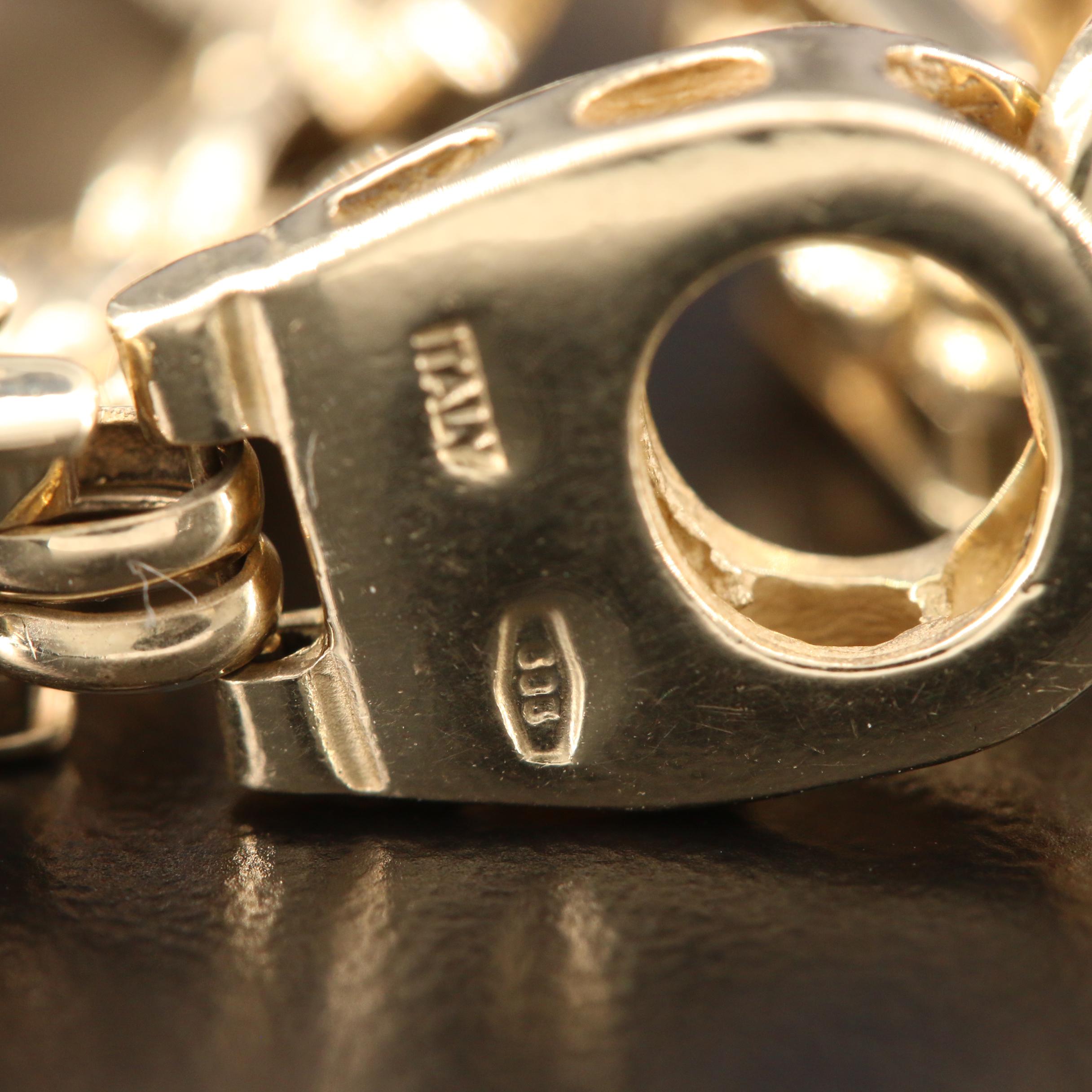 14K Yellow Gold Square Link Bracelet