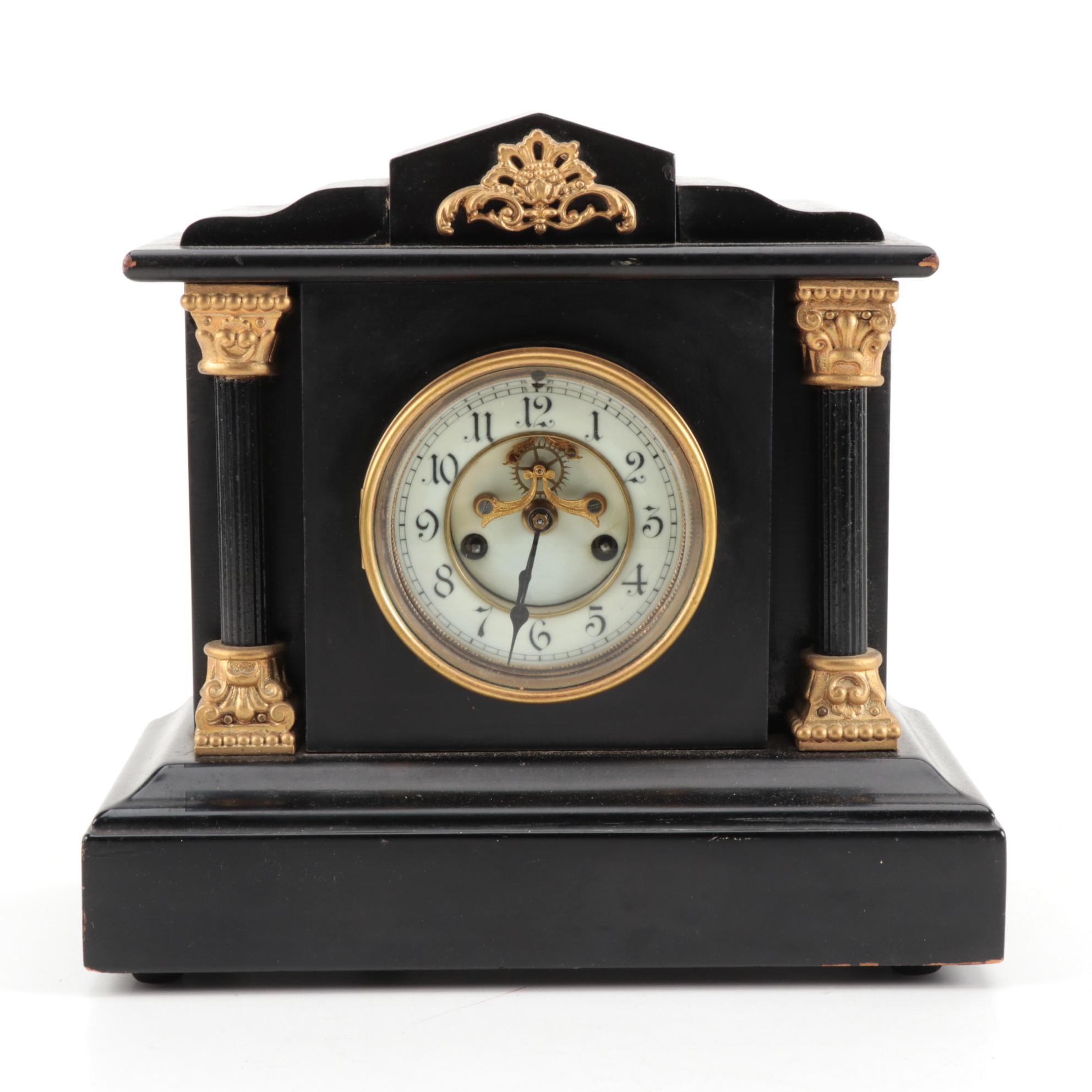 Waterbury Neoclassical Mantel Clock, circa 1900