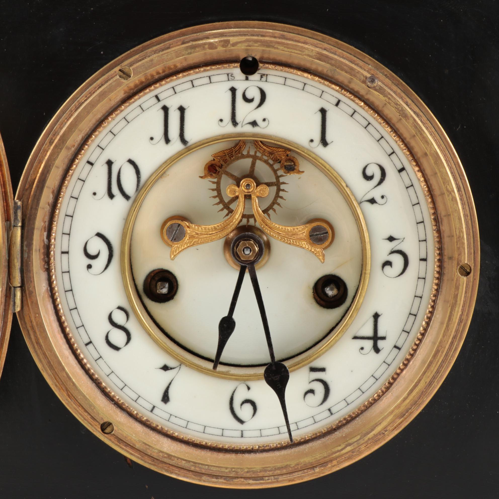 Waterbury Neoclassical Mantel Clock, circa 1900
