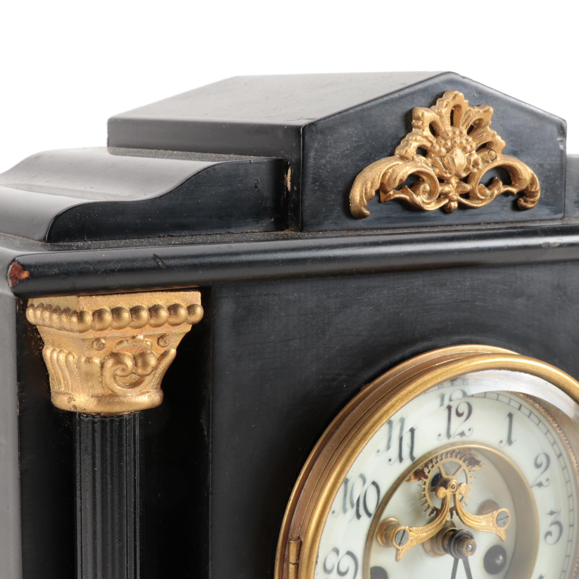 Waterbury Neoclassical Mantel Clock, circa 1900