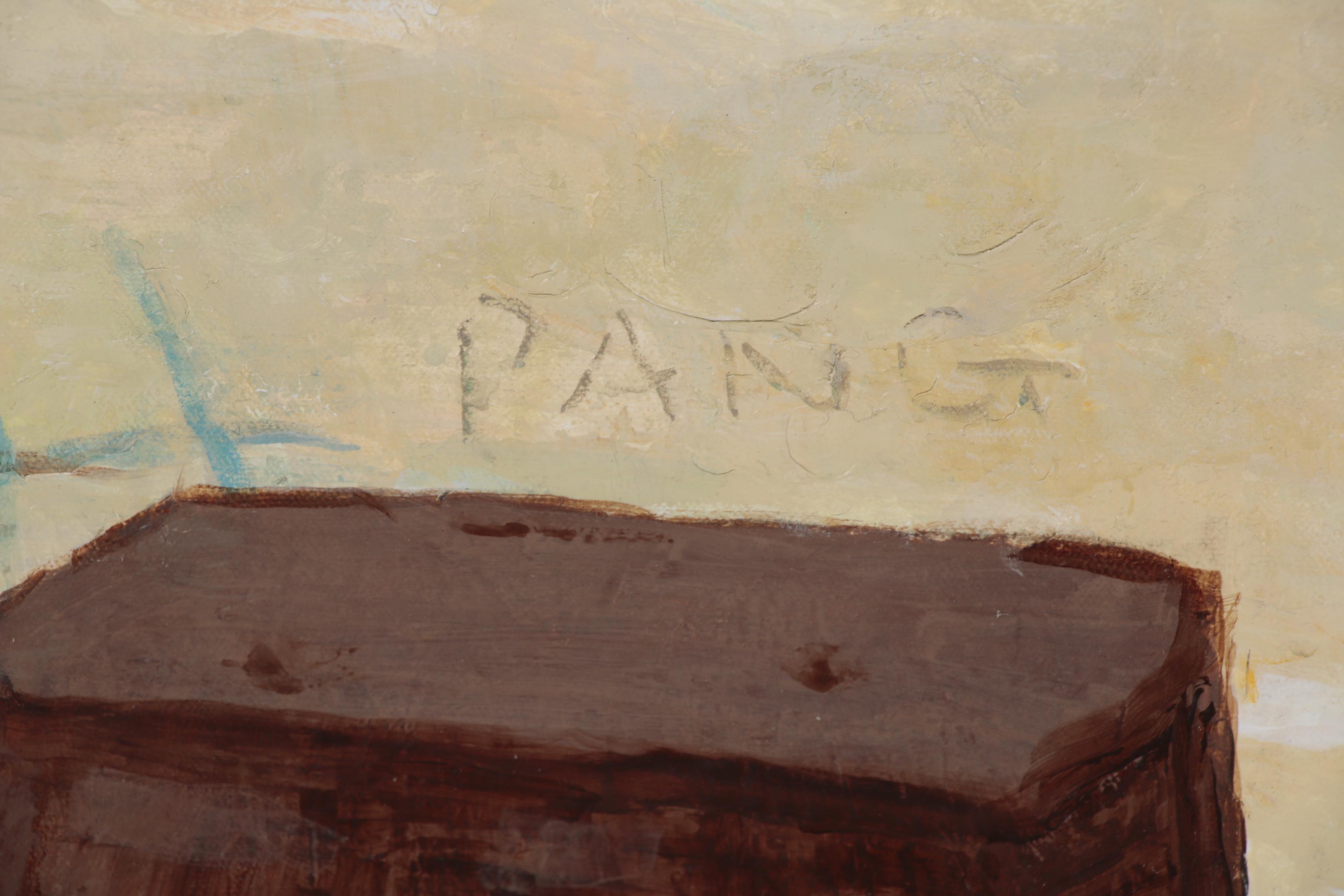 Jen Pang Oil Painting "Pink Girl on Beach"