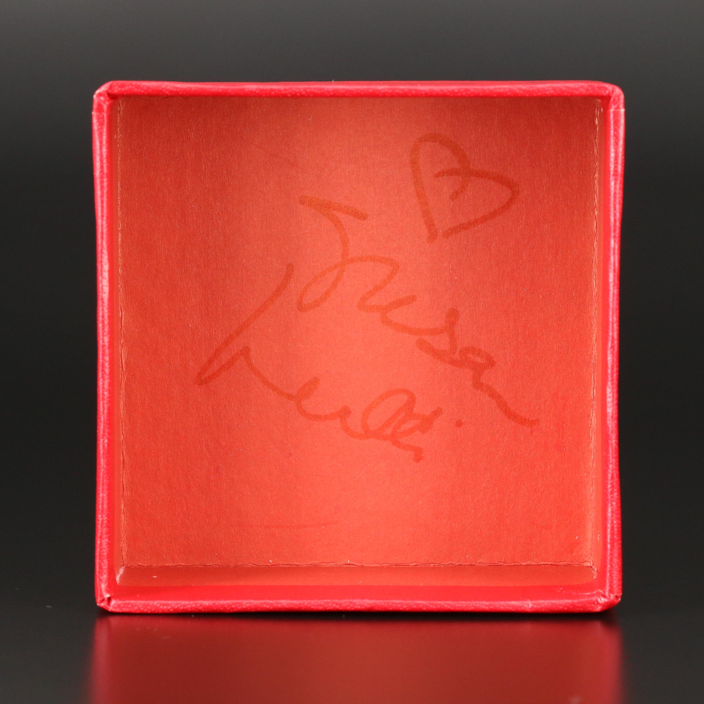 René Caovilla Crystal Rhinestone Snake Bracelet with Susan Lucci Signed Box