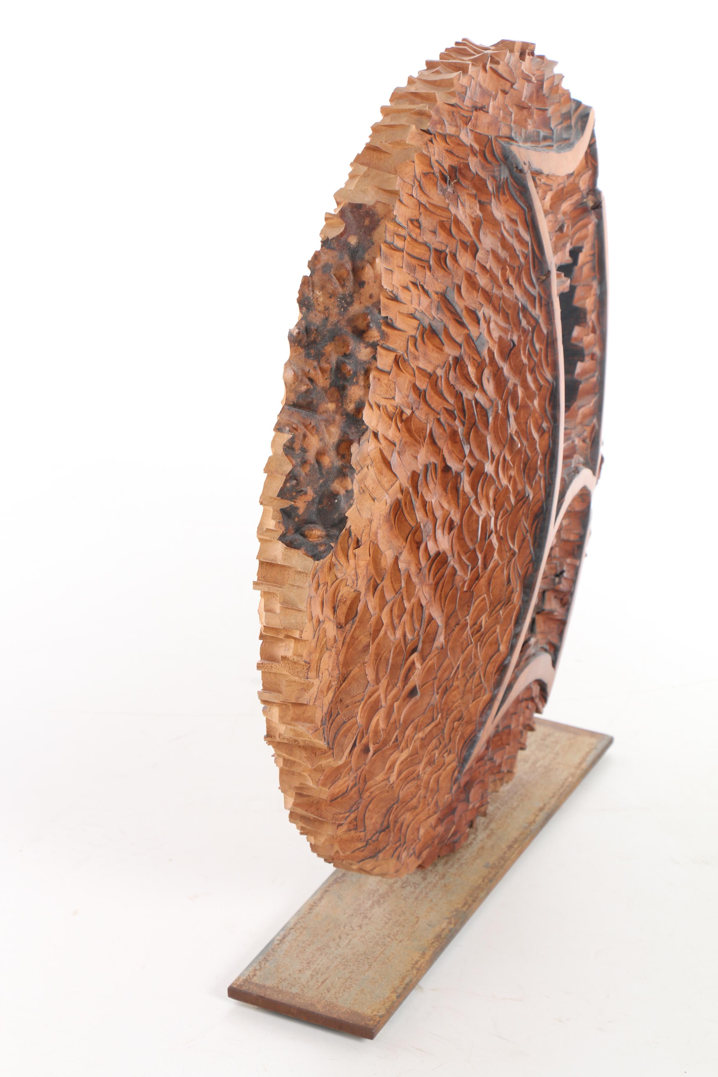 Jack R. Slentz Carved Wood Sculpture "Disc 2000 Meadow Burl"