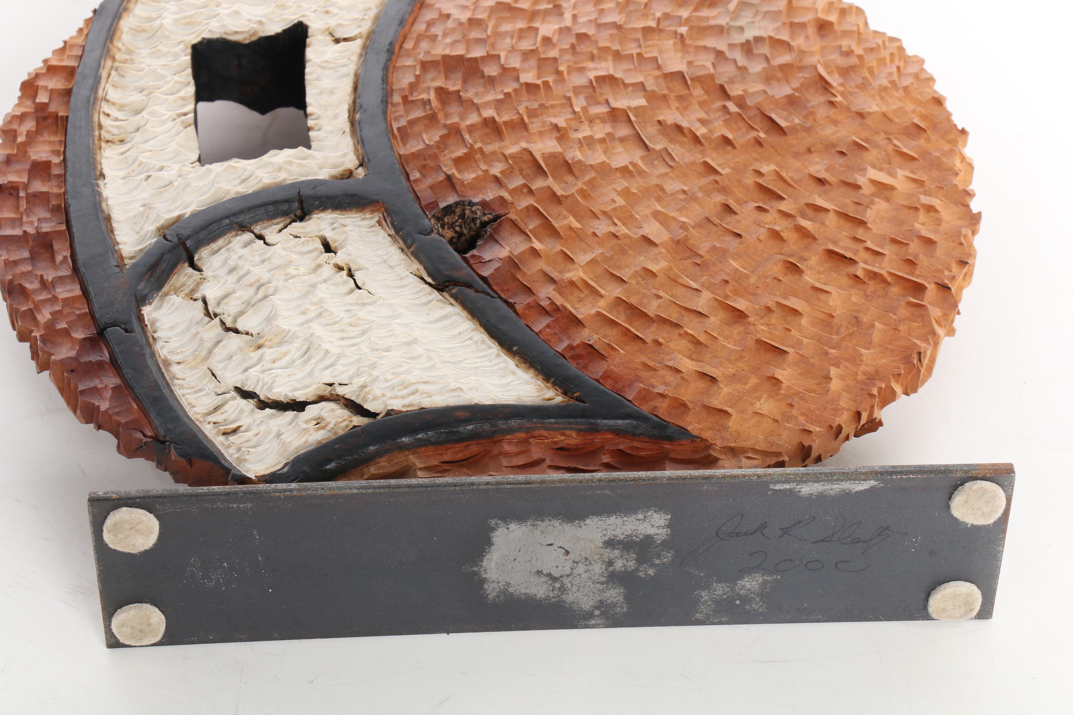 Jack R. Slentz Carved Wood Sculpture "Disc 2000 Meadow Burl"