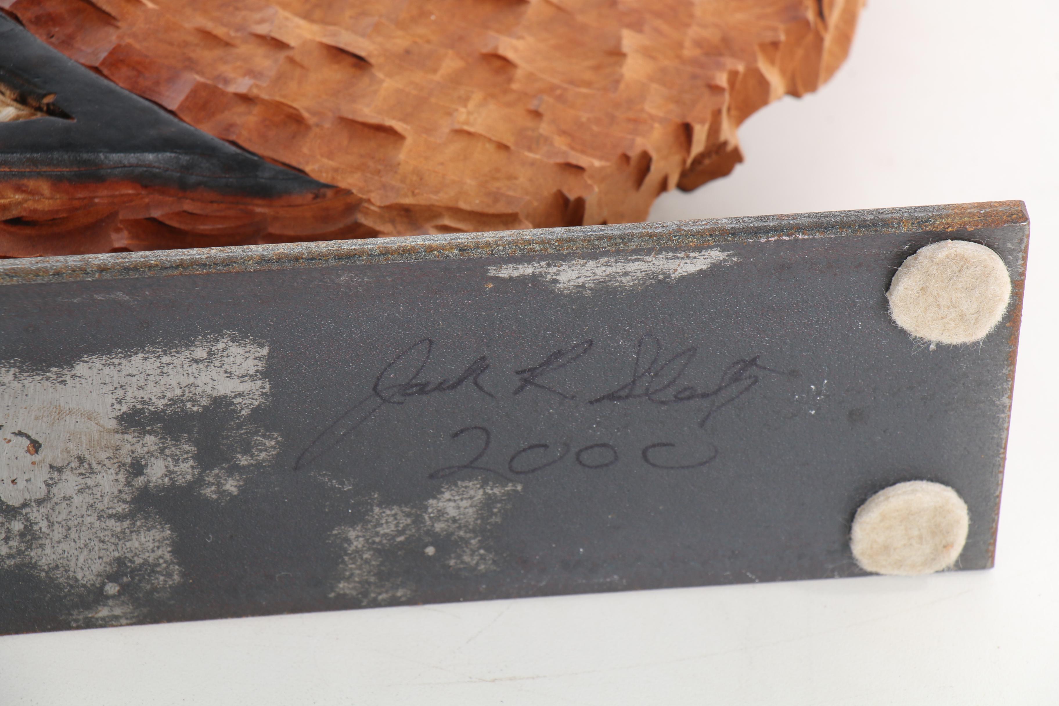 Jack R. Slentz Carved Wood Sculpture "Disc 2000 Meadow Burl"