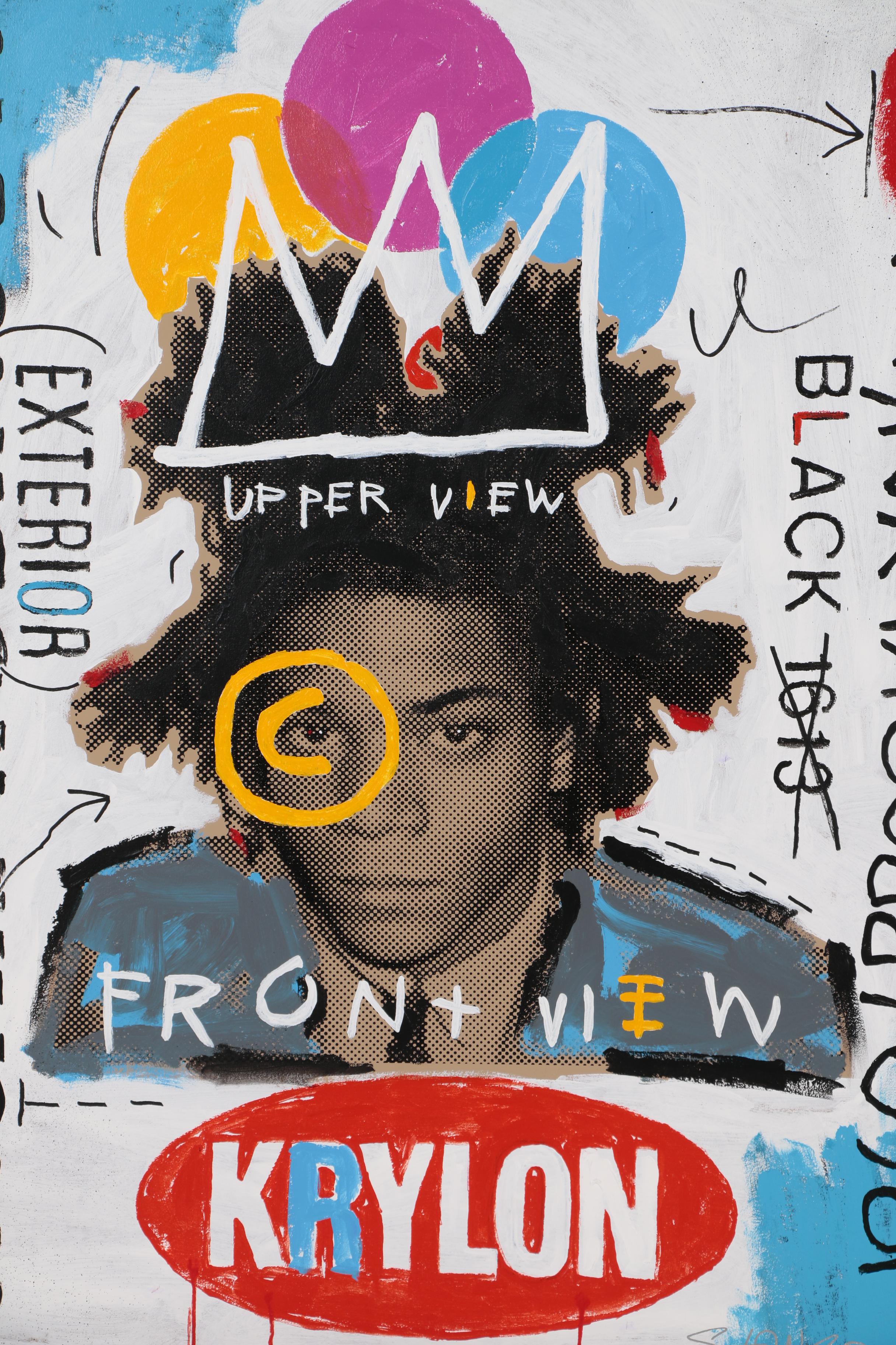 John Stango Monumental Pop Art Mixed Media Painting "Basquiat - Krylon"