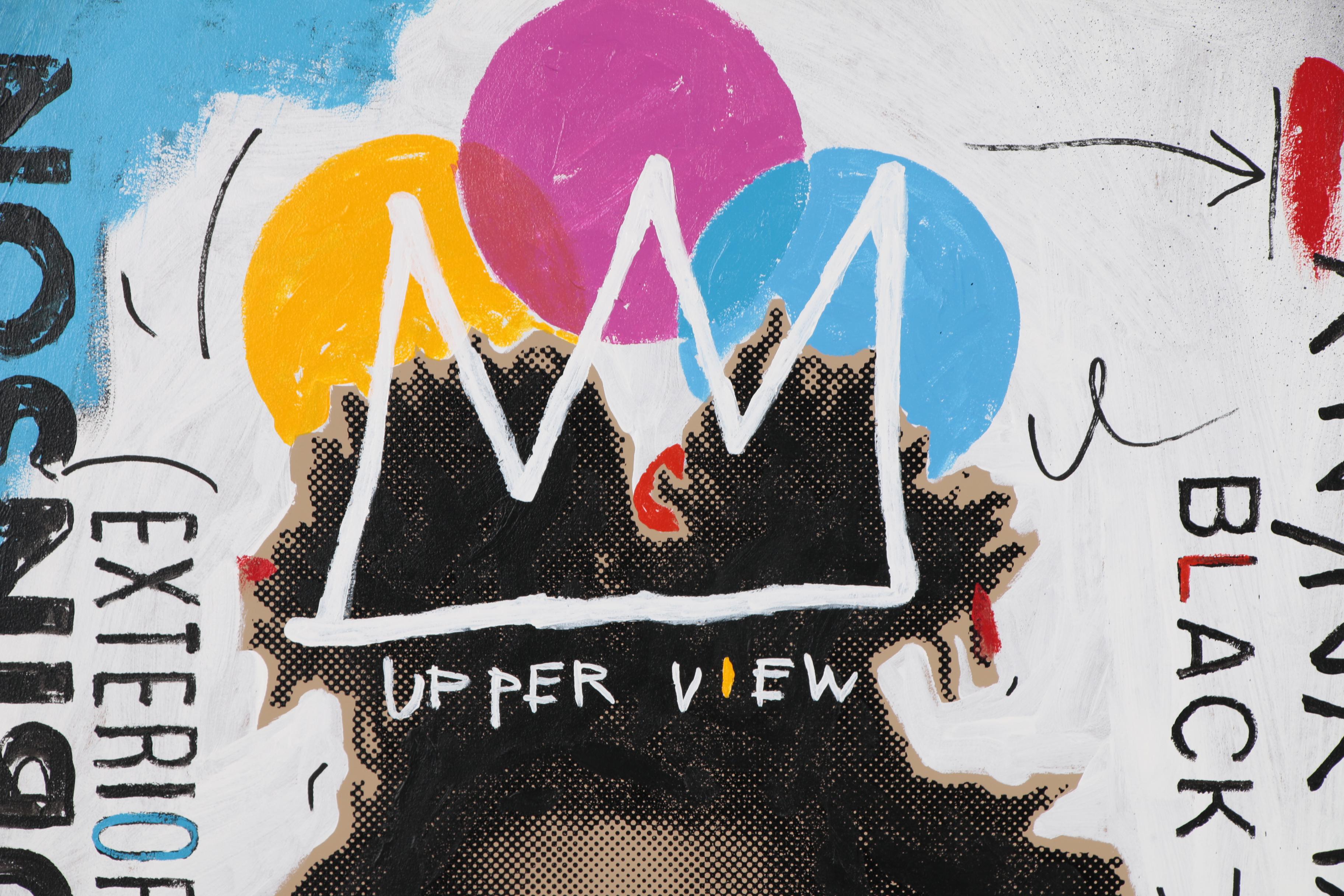 John Stango Monumental Pop Art Mixed Media Painting "Basquiat - Krylon"