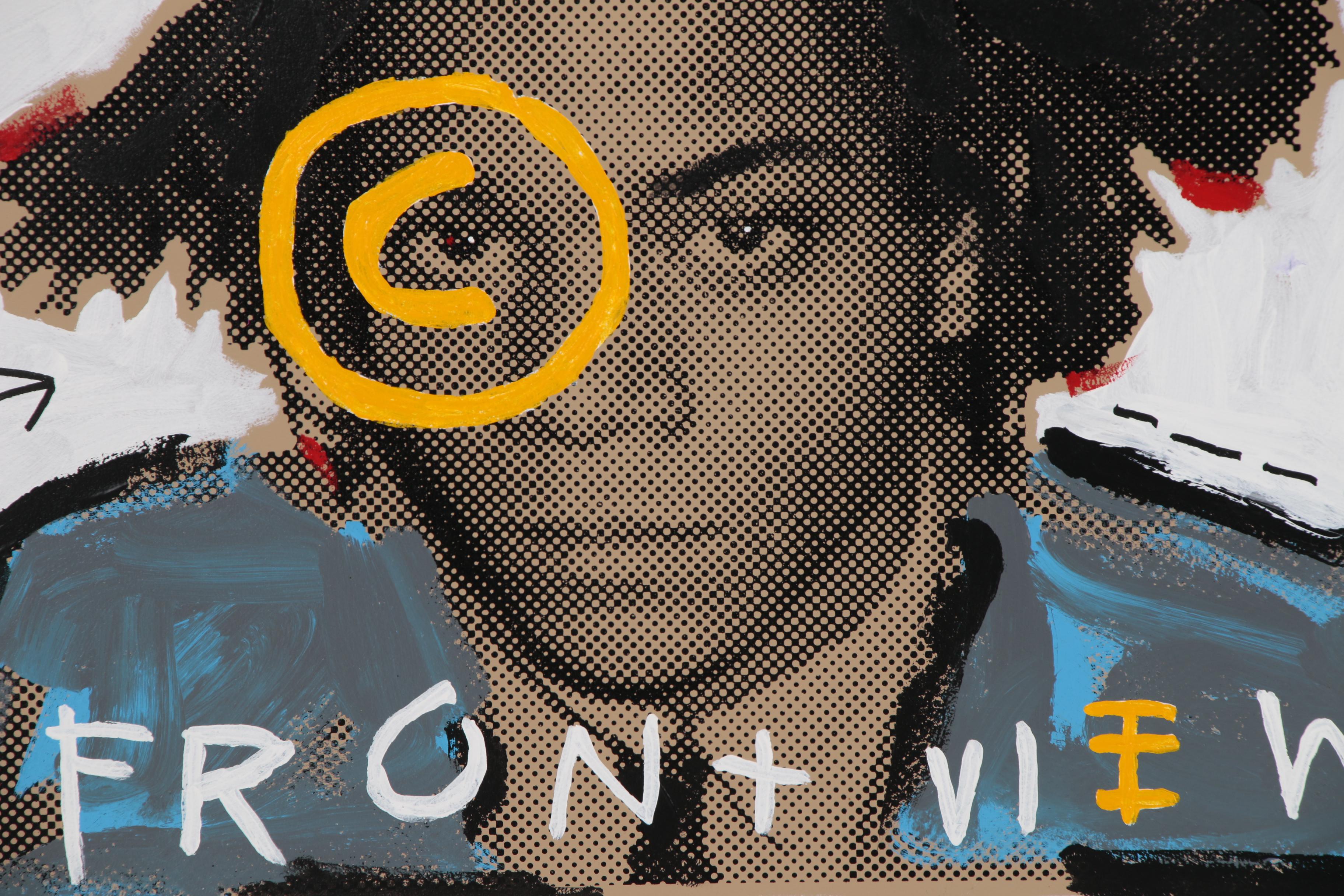 John Stango Monumental Pop Art Mixed Media Painting "Basquiat - Krylon"