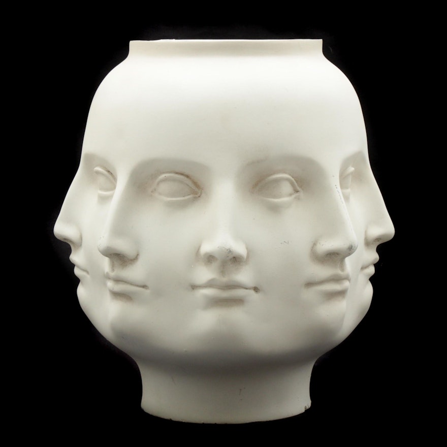 TMS Regency Style Perpetual Face Vase in the Style of Pietro Fornasetti, 2005