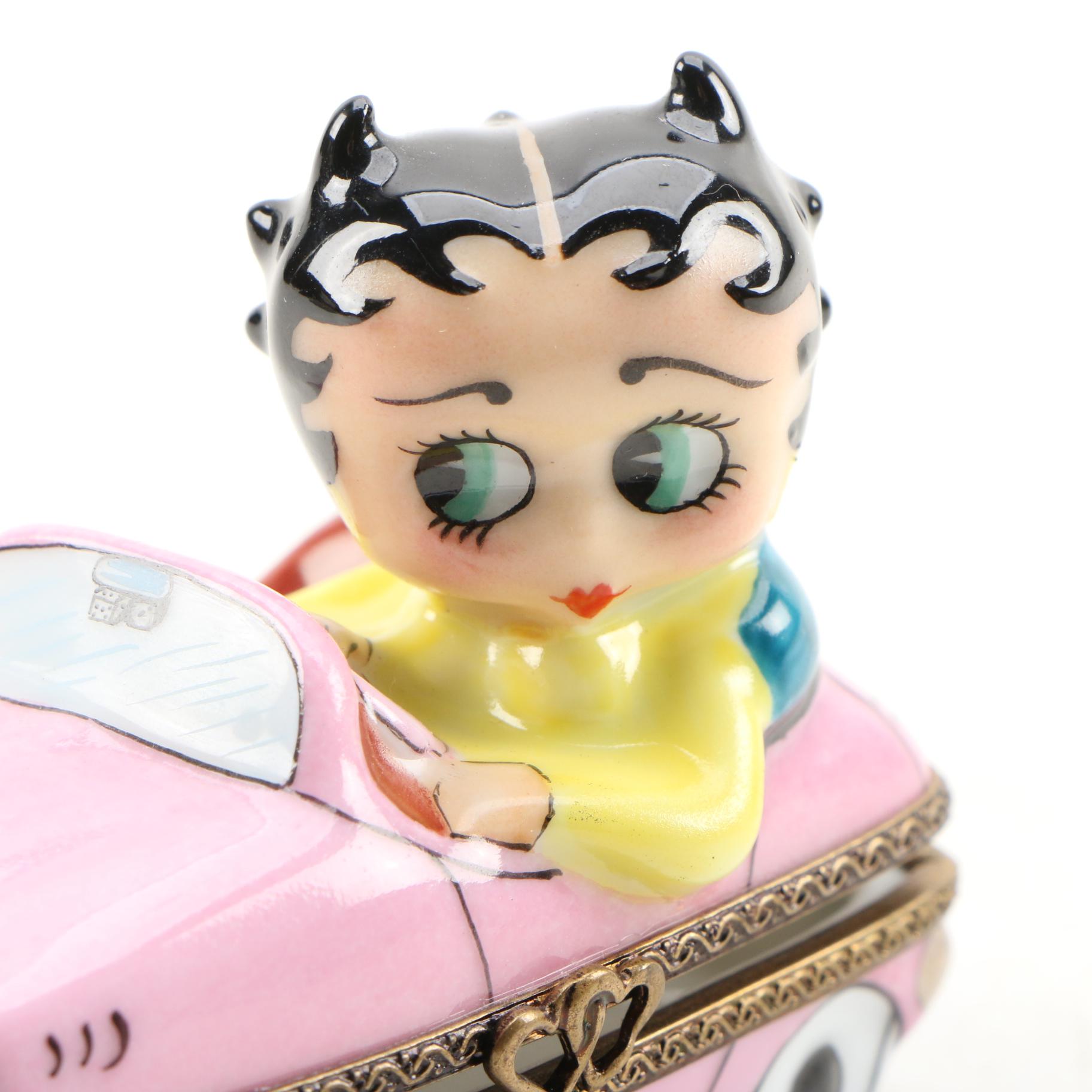 Betty Boop "Sunday Drive" Porcelain Limoges Box