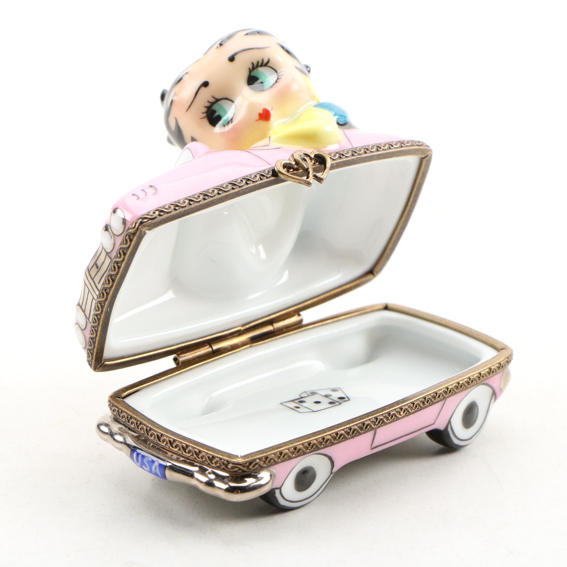 Betty Boop "Sunday Drive" Porcelain Limoges Box