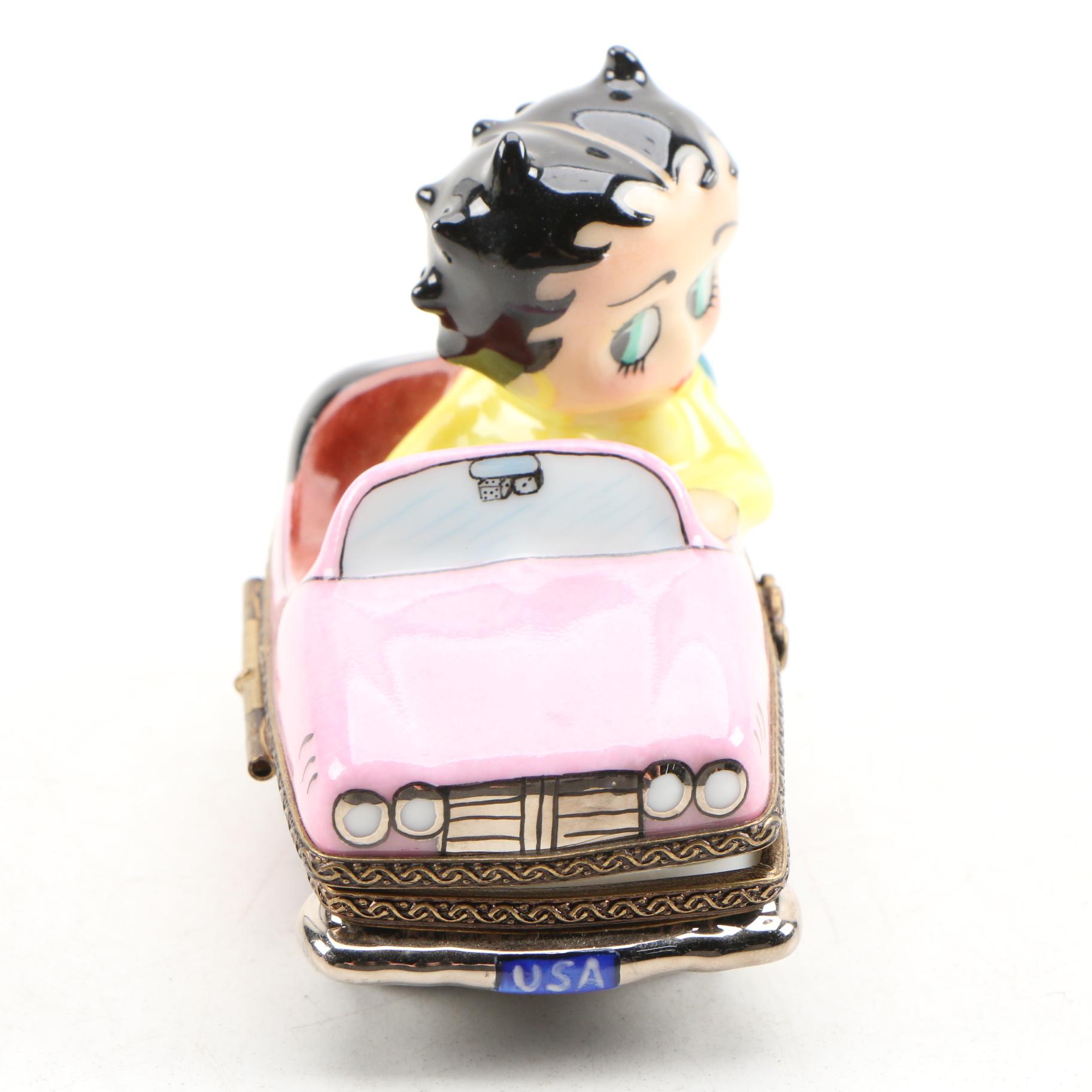 Betty Boop "Sunday Drive" Porcelain Limoges Box