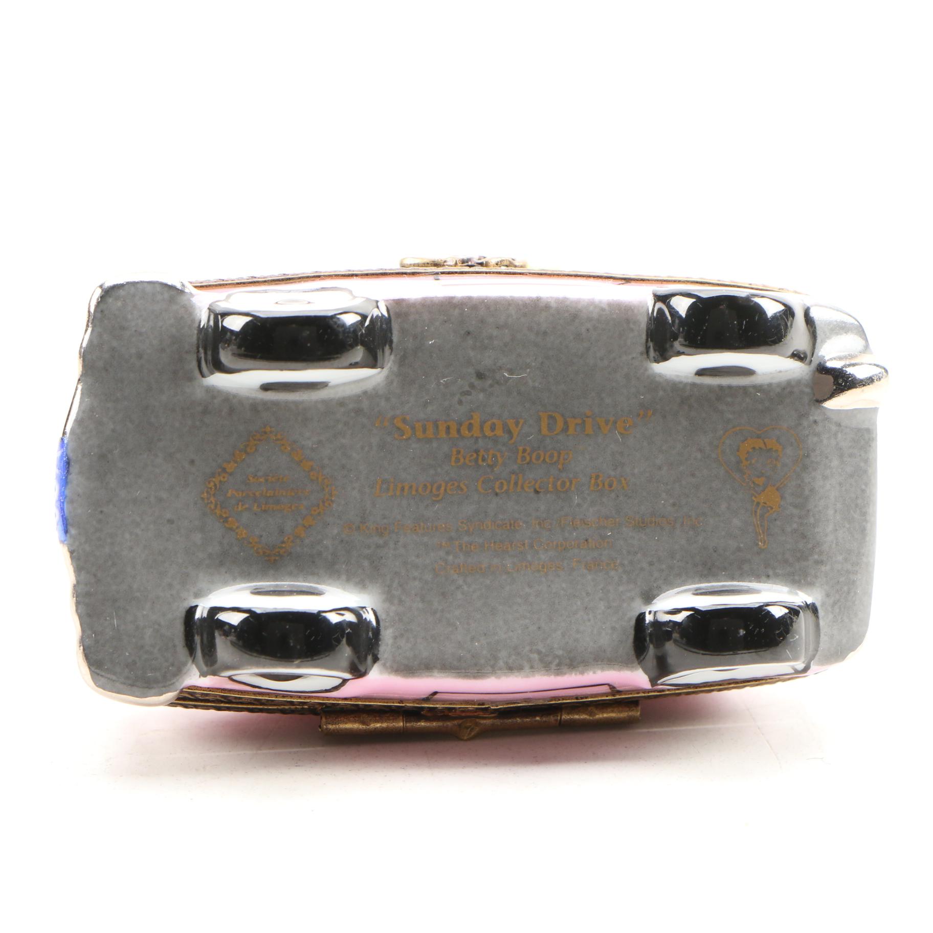 Betty Boop "Sunday Drive" Porcelain Limoges Box