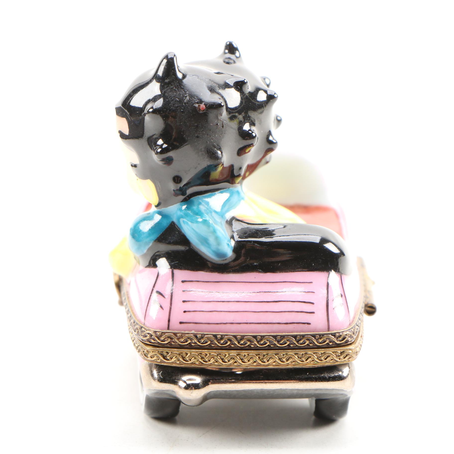 Betty Boop "Sunday Drive" Porcelain Limoges Box