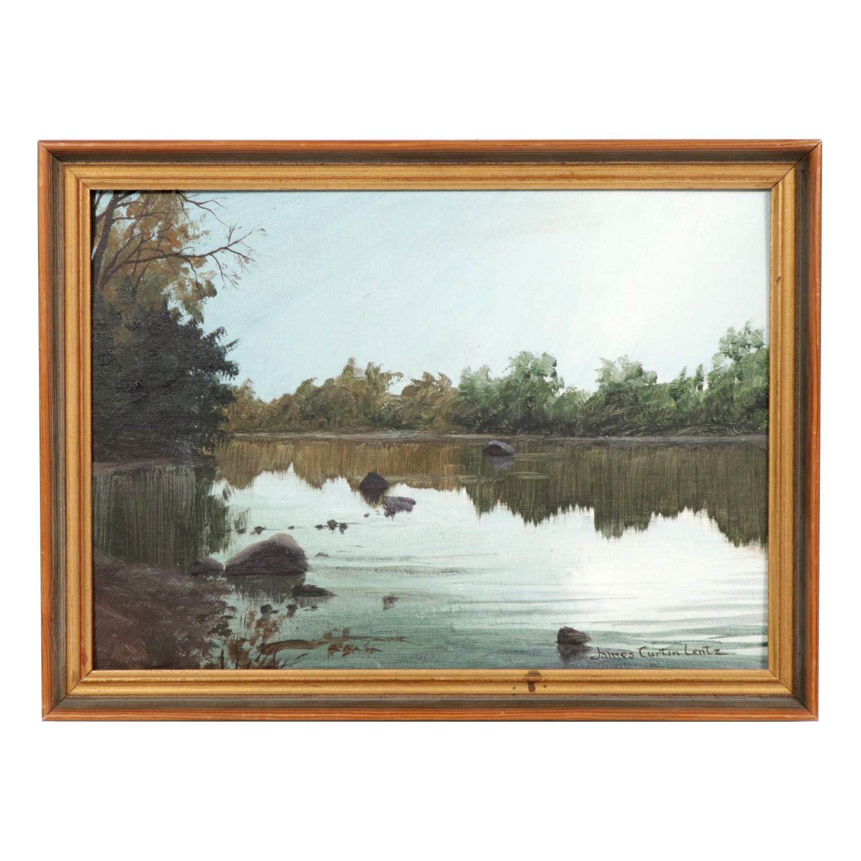 James Curtin Lentz Landscape Oil Painting