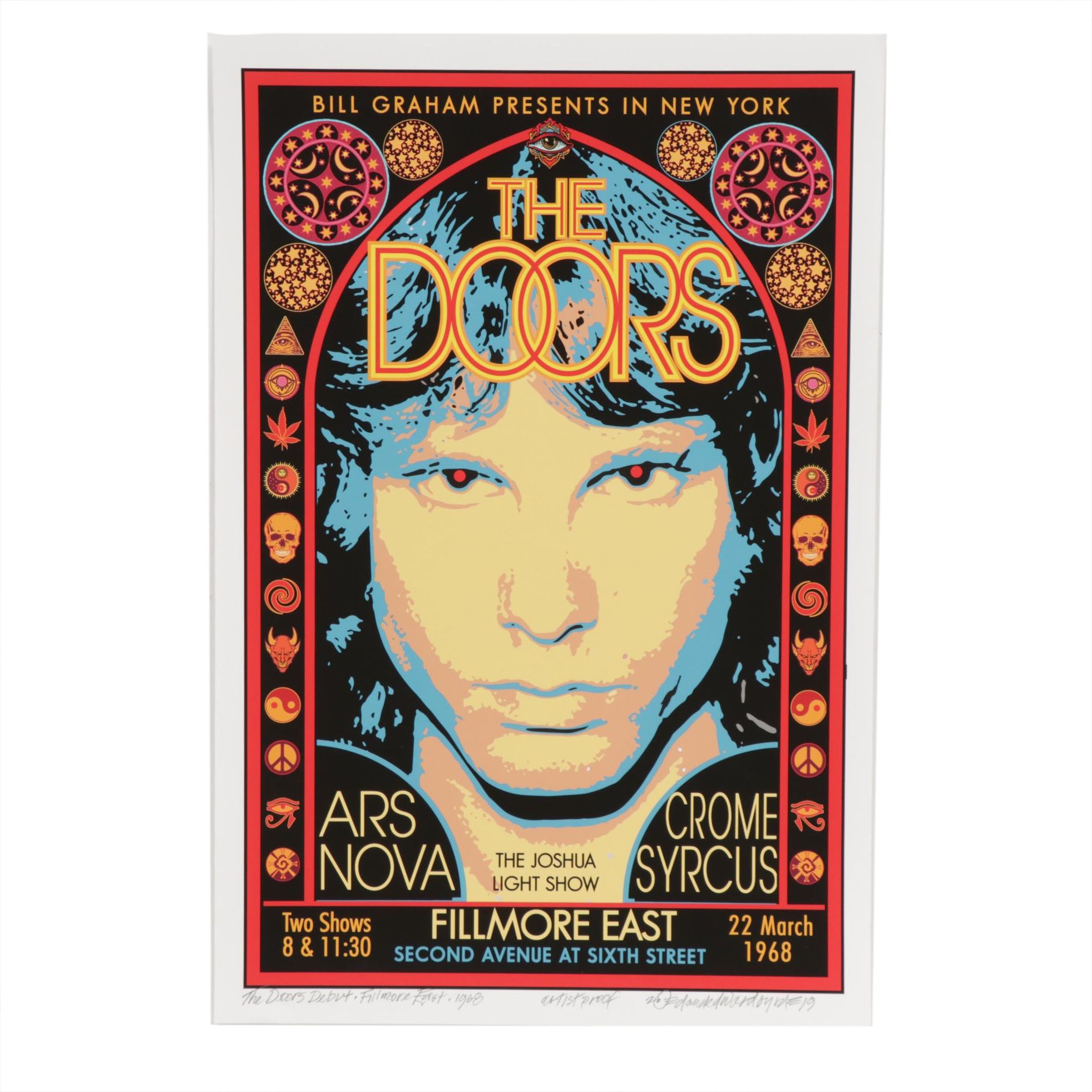 David Edward Byrd Giclée Poster "The Doors - Debut - Fillmore East - 1968"