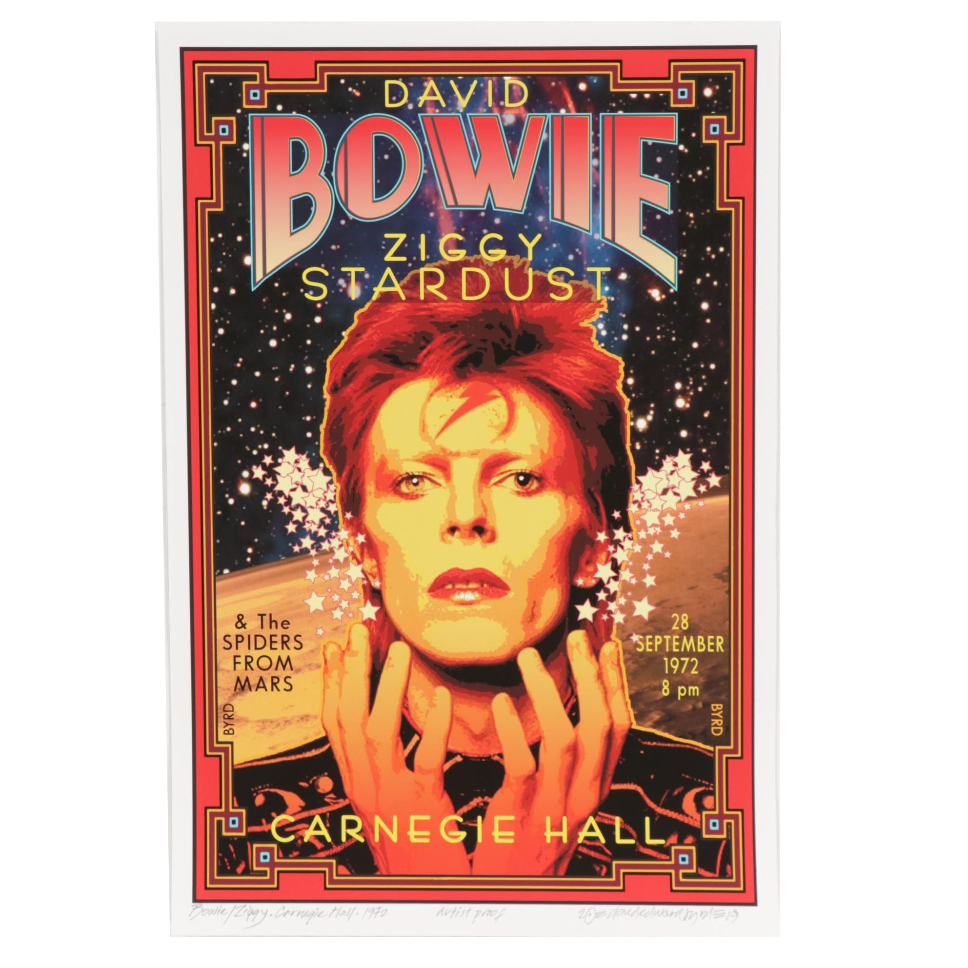 David Edward Byrd Giclée Poster "Bowie/Ziggy at Carnegie Hall 1972," 2019