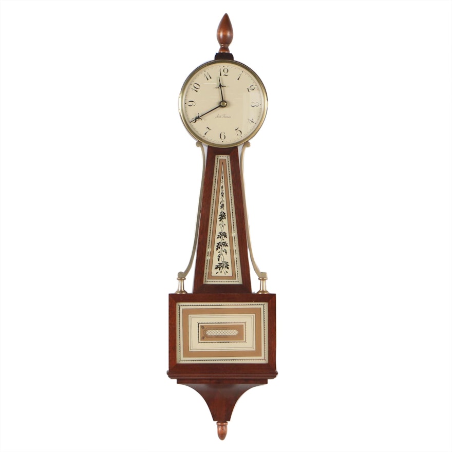 Seth Thomas Mahogany Electric Banjo Clock