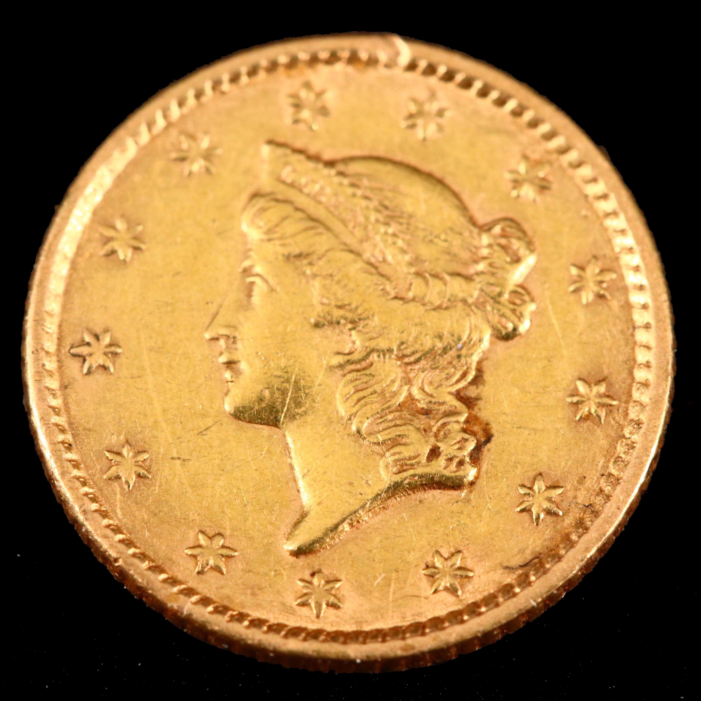 1852 Liberty Head $1 Gold Coin