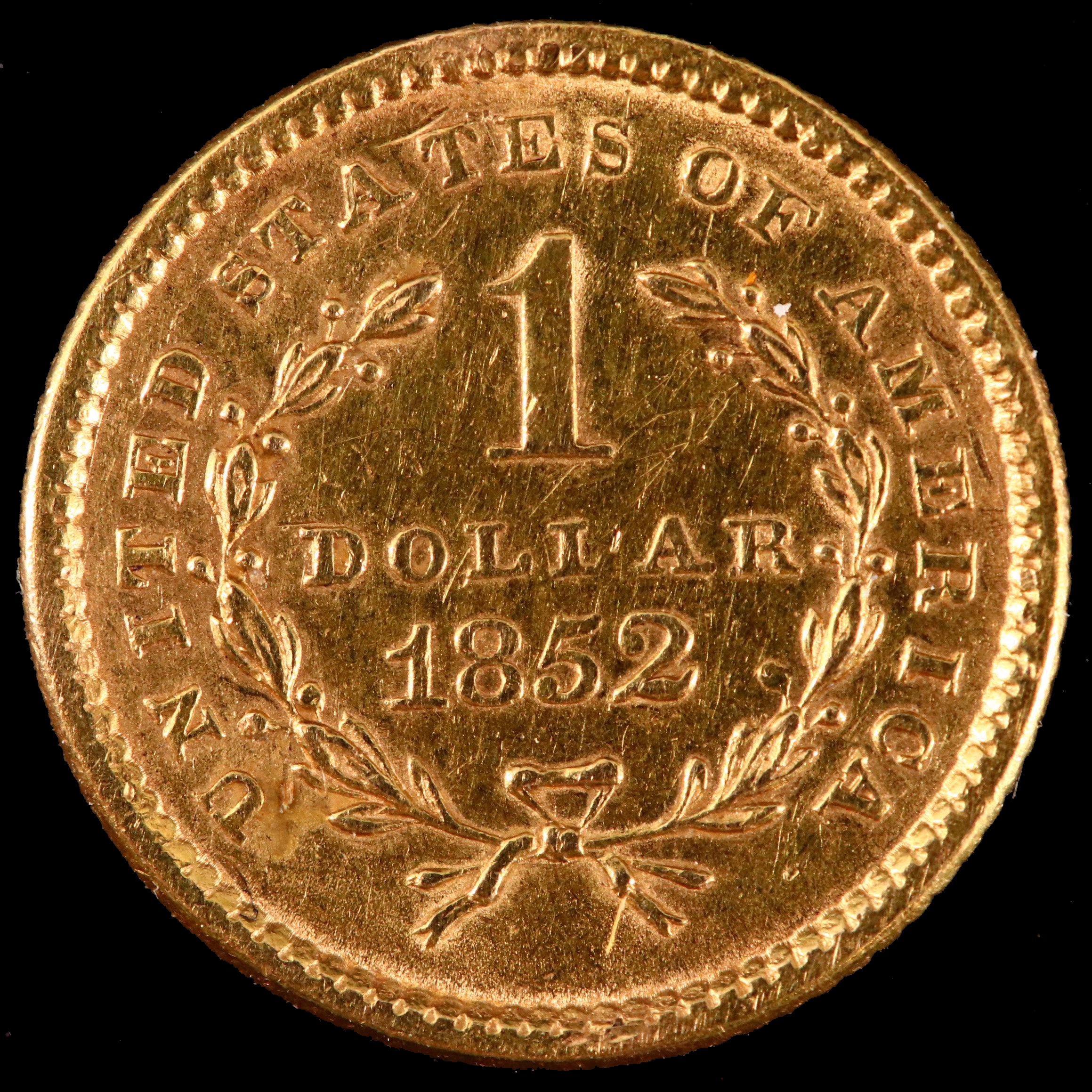 1852 Liberty Head $1 Gold Coin