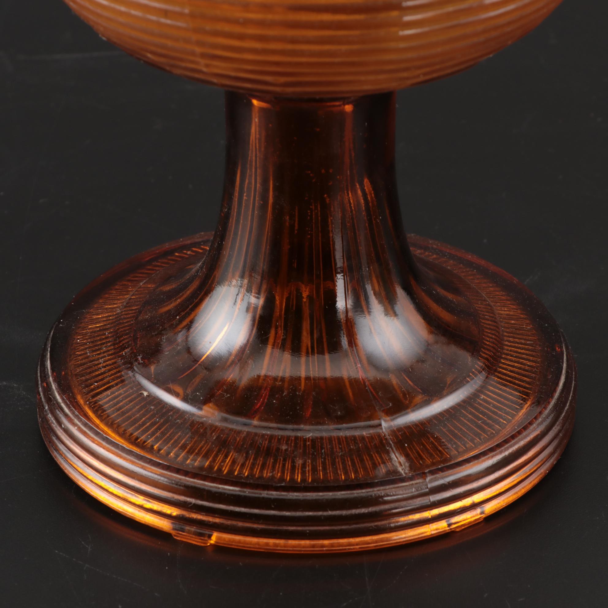 Aladdin Model B "Beehive" Glass Kerosene Lamp with Floral Shade