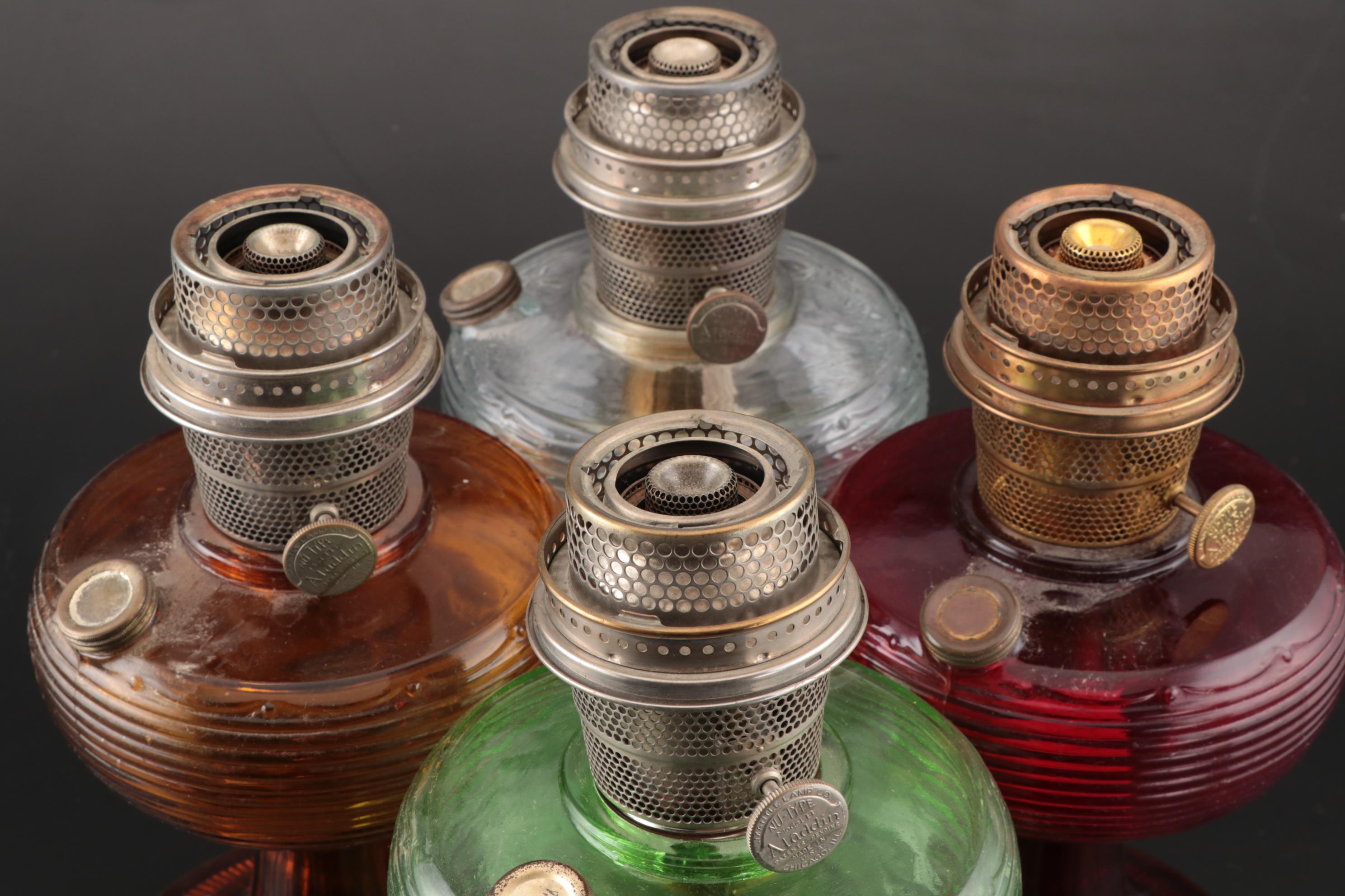 Aladdin Model B "Beehive" Glass Kerosene Lamps