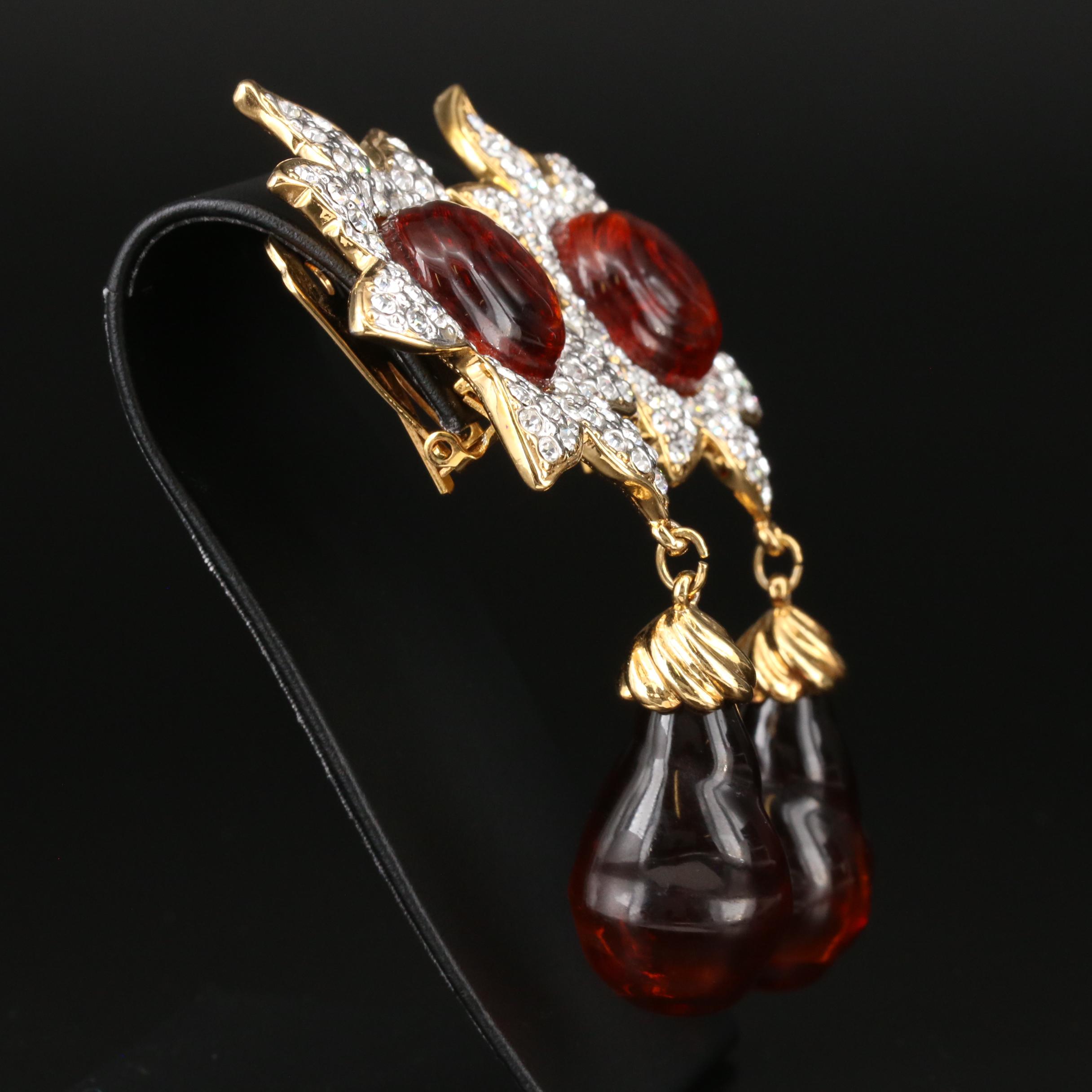 Valentino Garavani Earrings with Pouch Worn by Susan Lucci