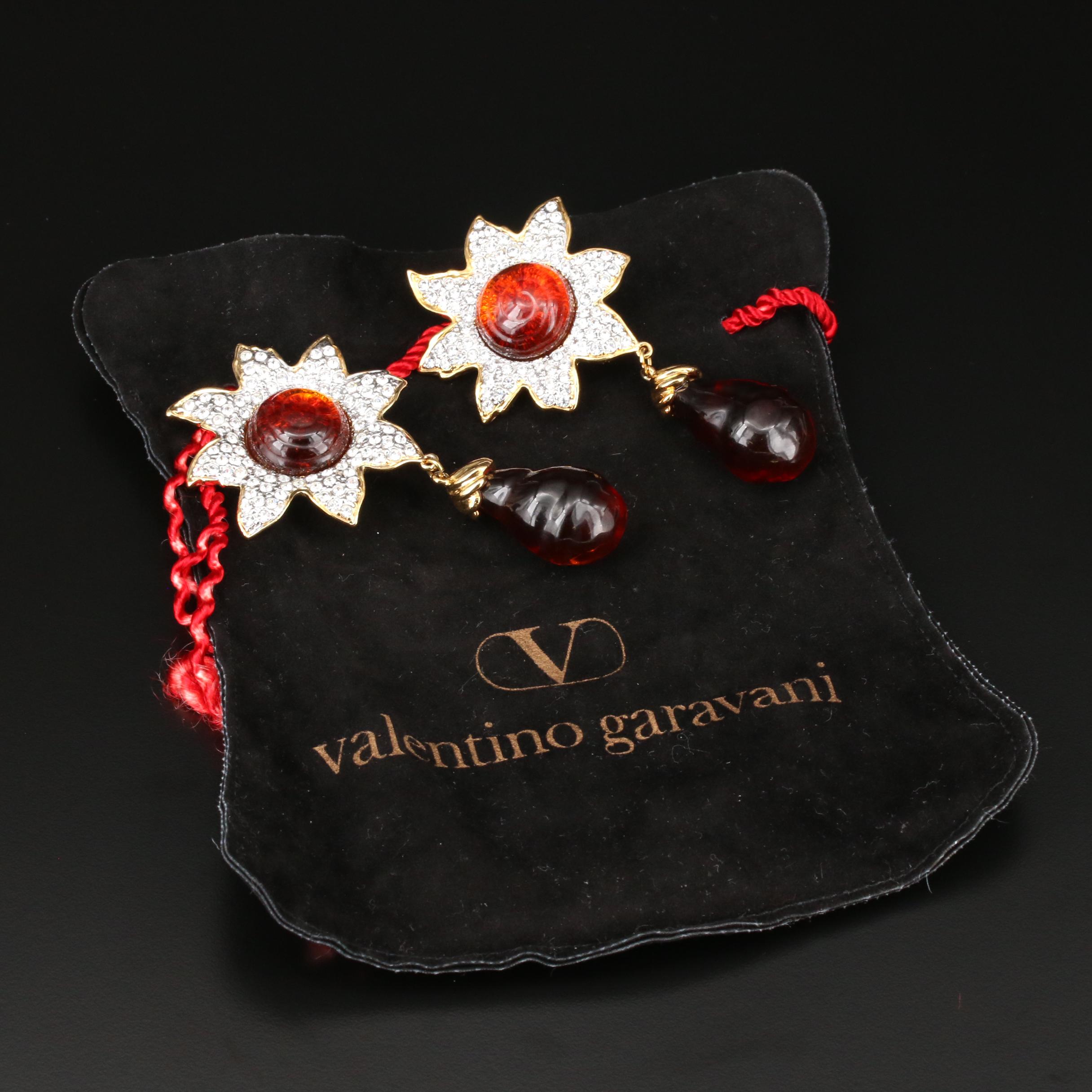 Valentino Garavani Earrings with Pouch Worn by Susan Lucci
