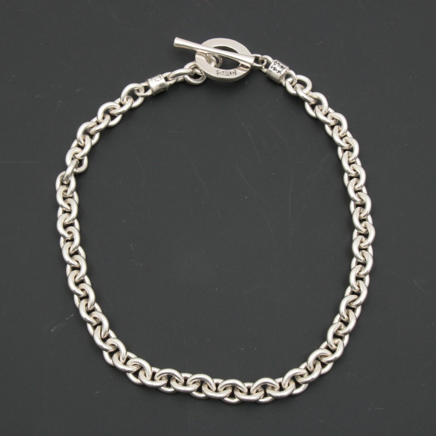 Vass Ludacer Sterling Silver Cable Chain Necklace