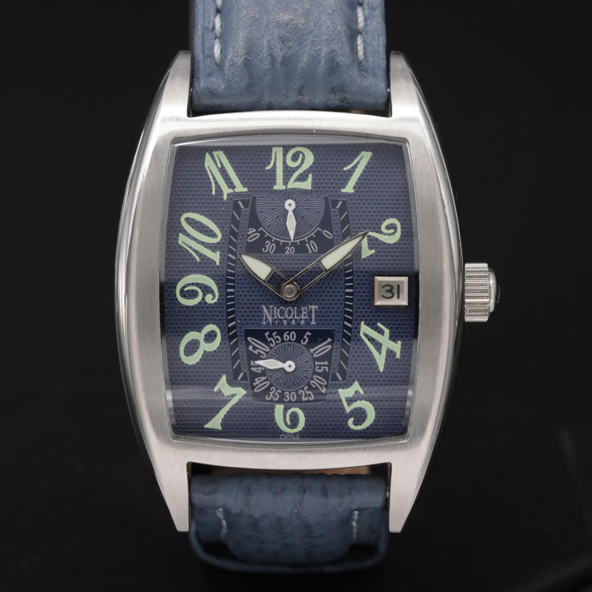 Nicolet 1886 Power Reserve Stainless Steel Automatic Watch