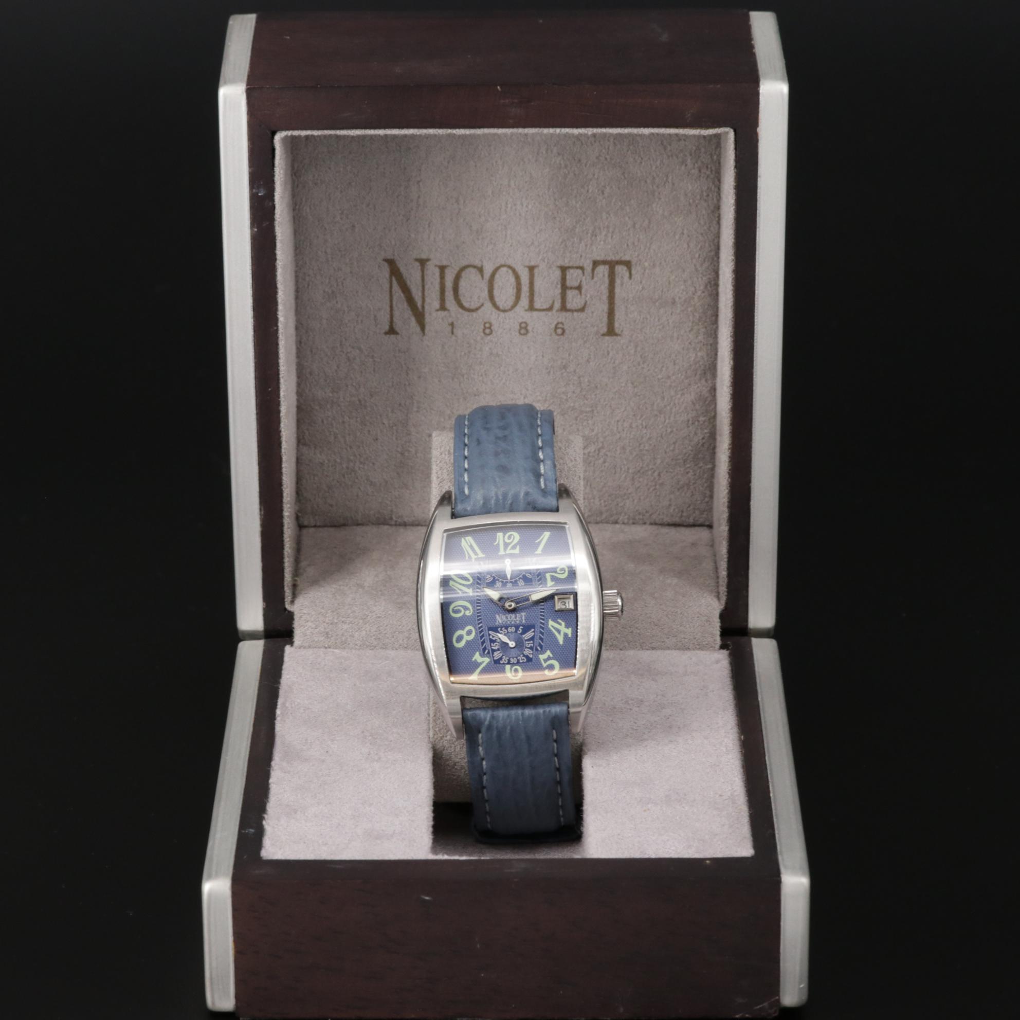 Nicolet 1886 Power Reserve Stainless Steel Automatic Watch