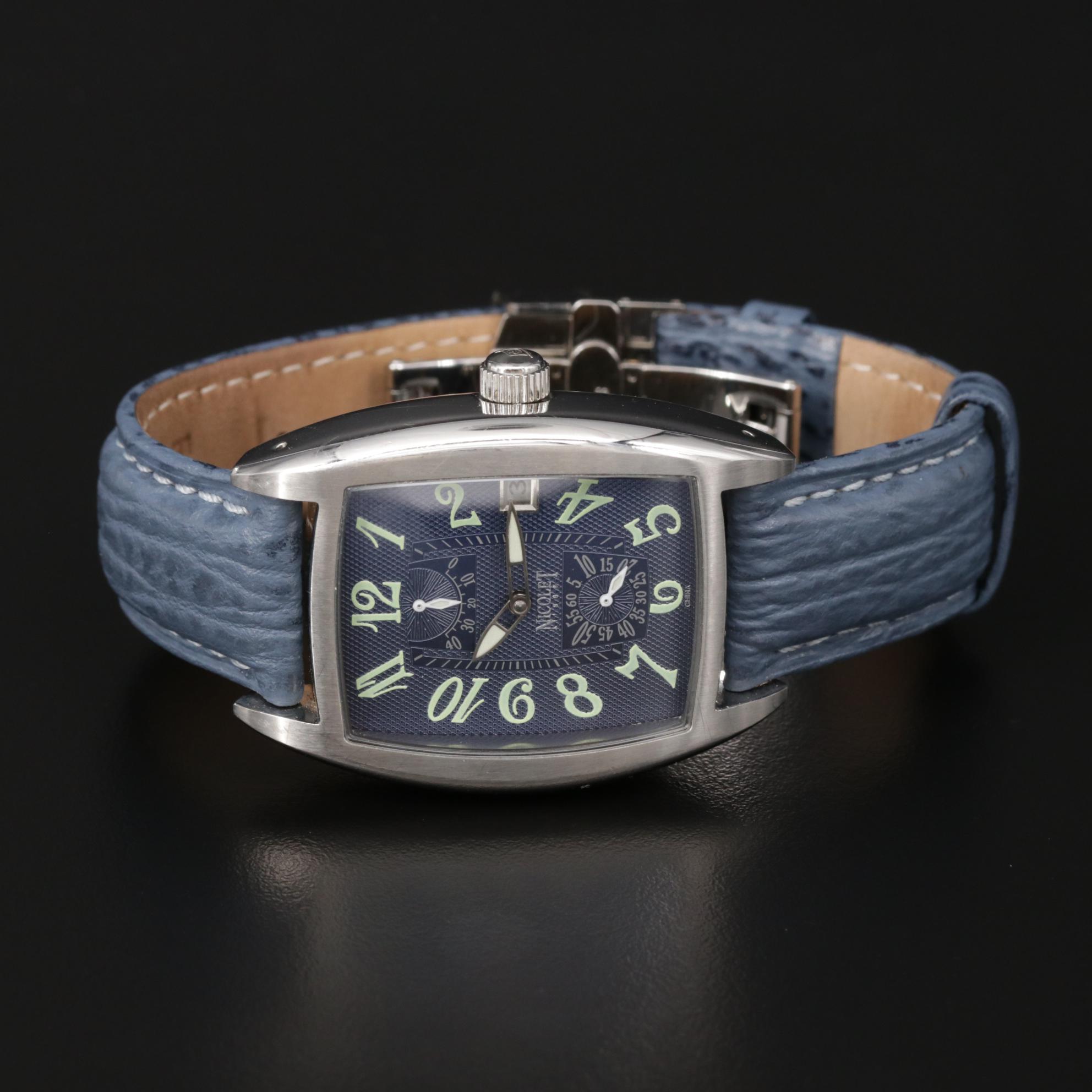 Nicolet 1886 Power Reserve Stainless Steel Automatic Watch