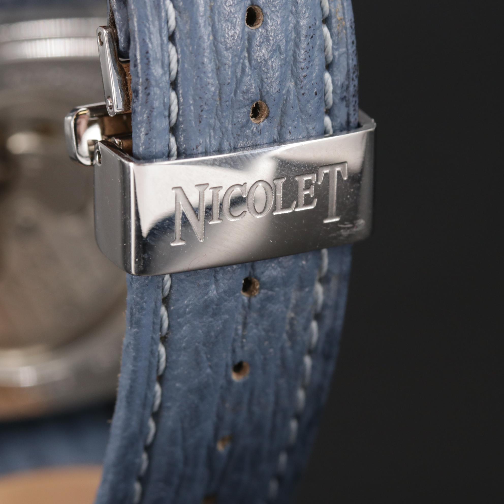 Nicolet 1886 Power Reserve Stainless Steel Automatic Watch