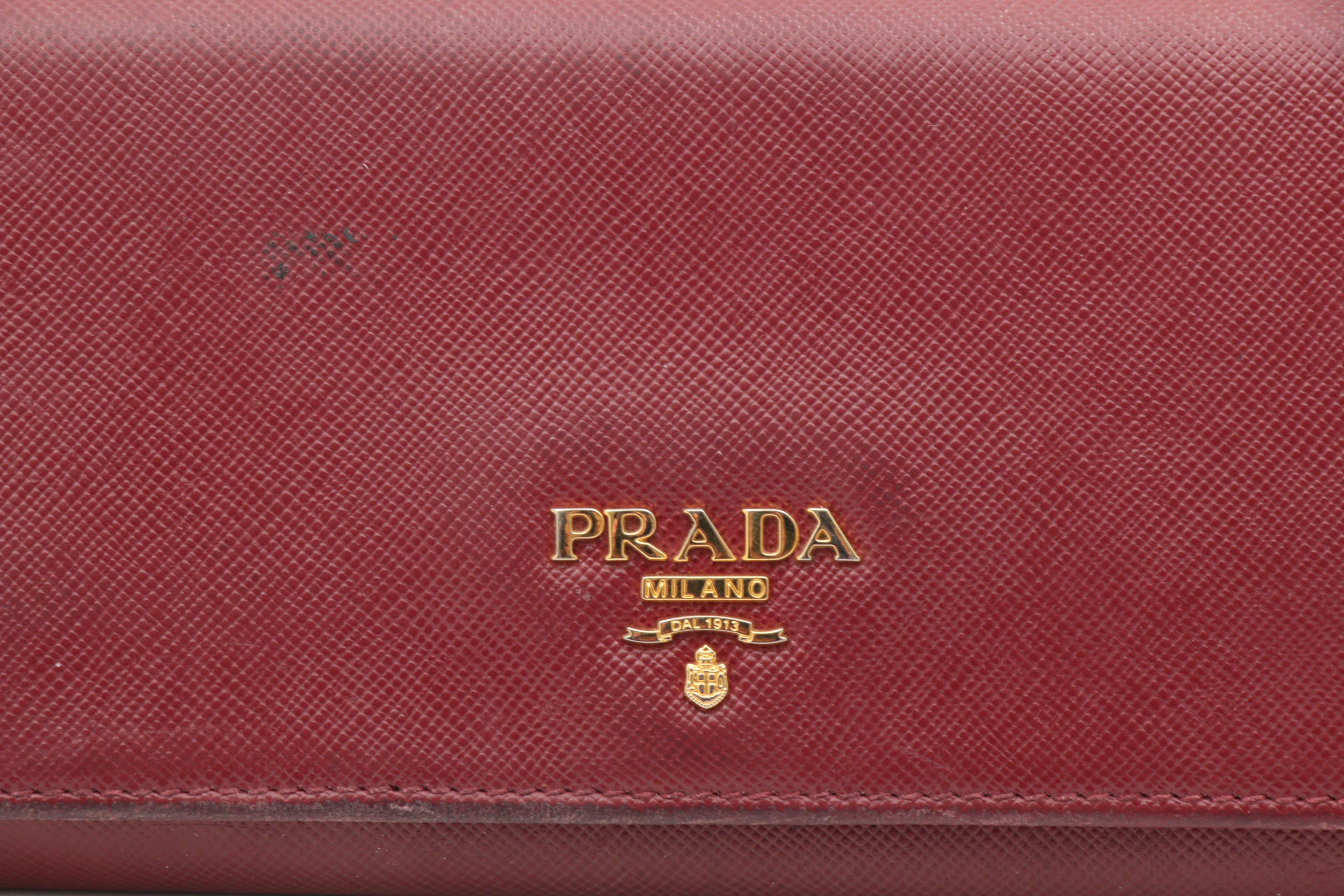 Prada Saffiano Leather Continental Flap Wallet