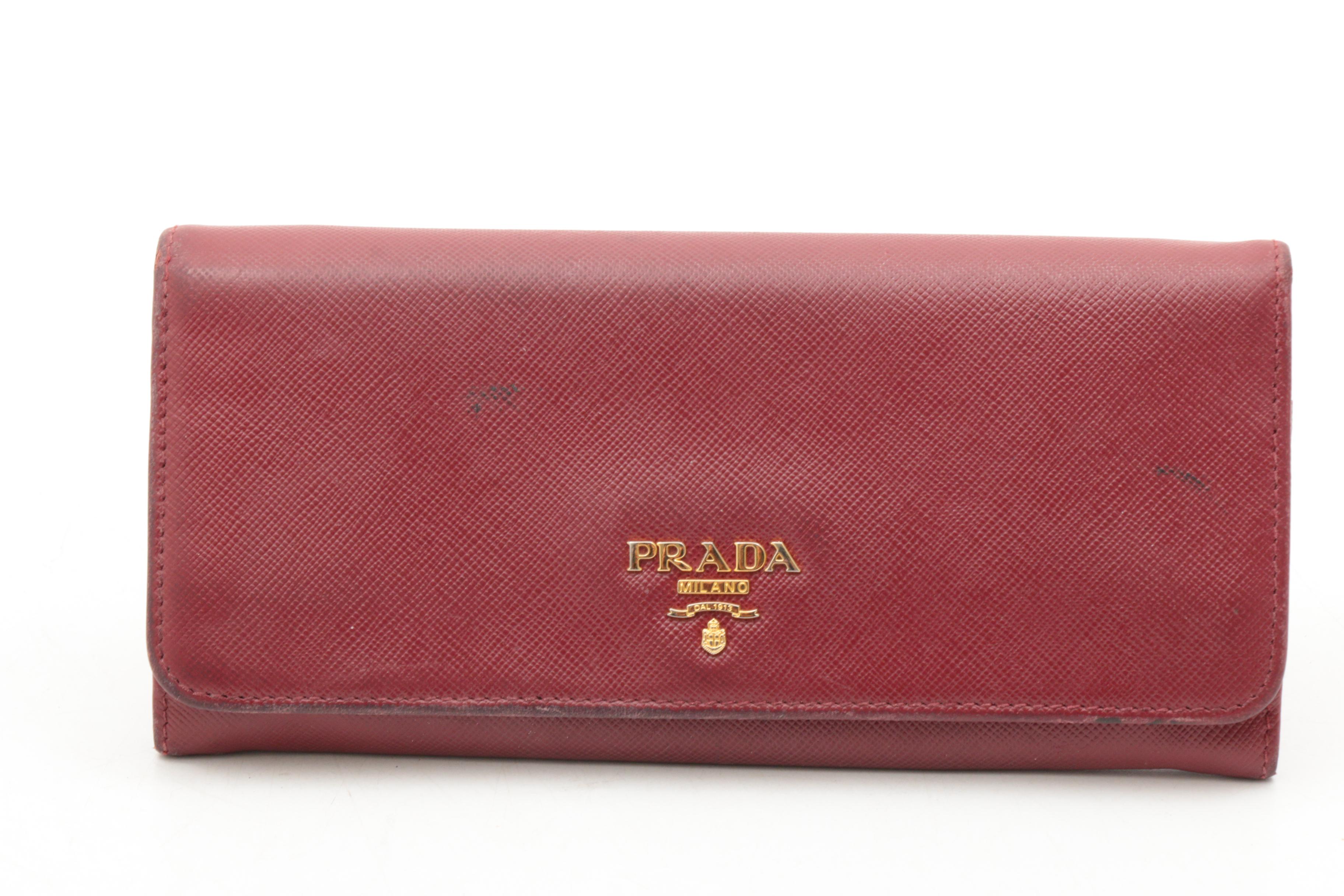 Prada Saffiano Leather Continental Flap Wallet