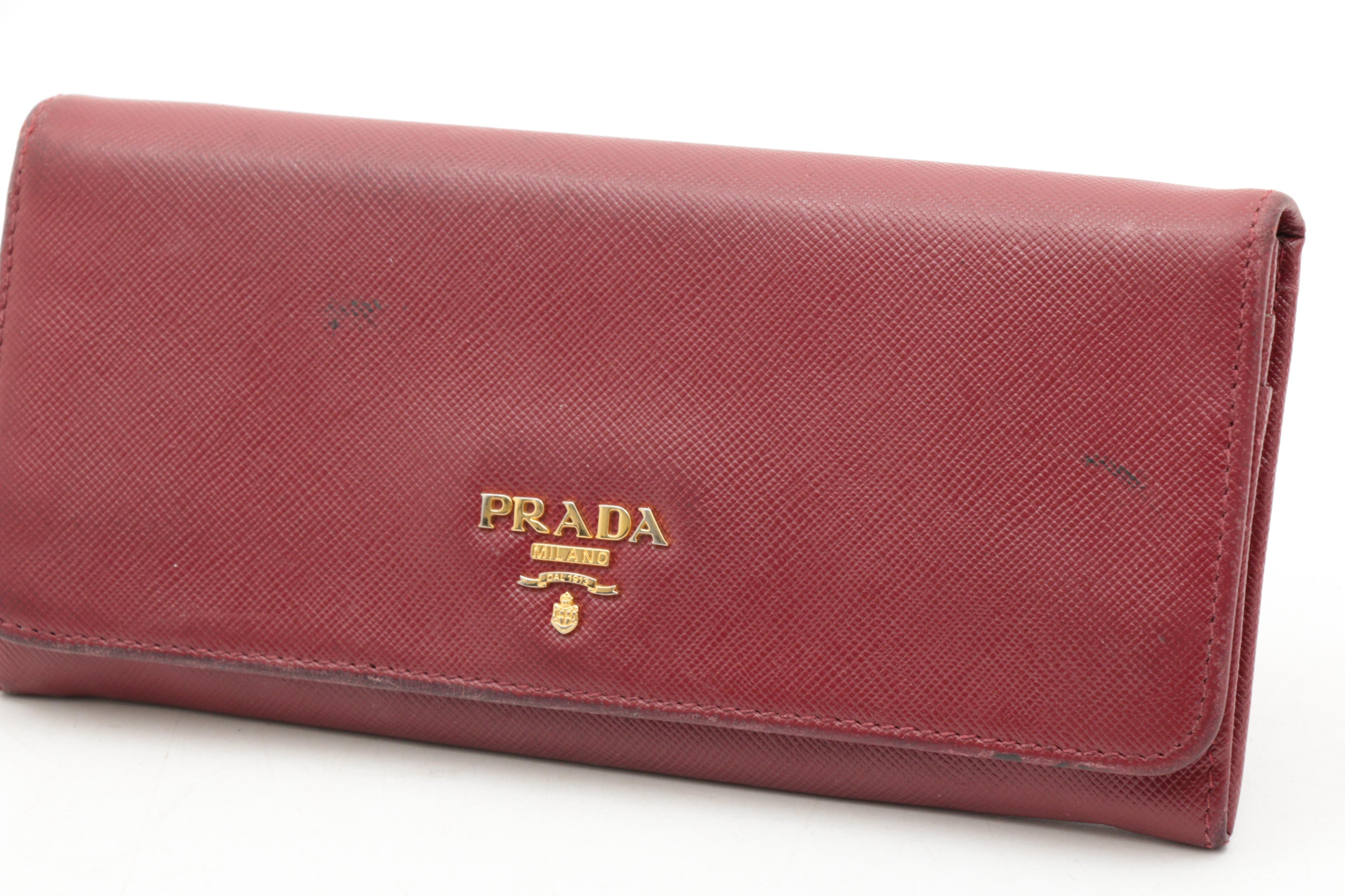 Prada Saffiano Leather Continental Flap Wallet