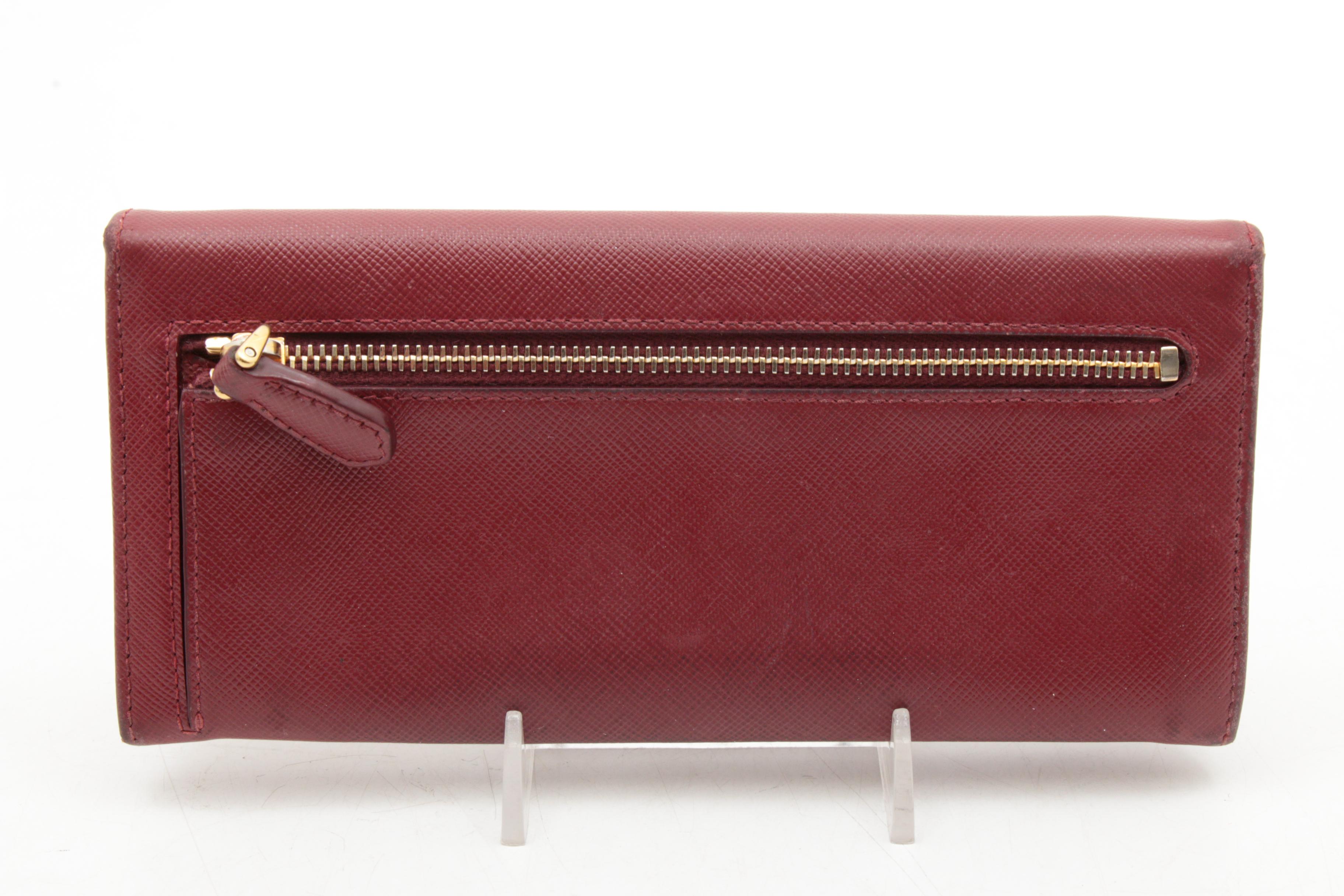 Prada Saffiano Leather Continental Flap Wallet