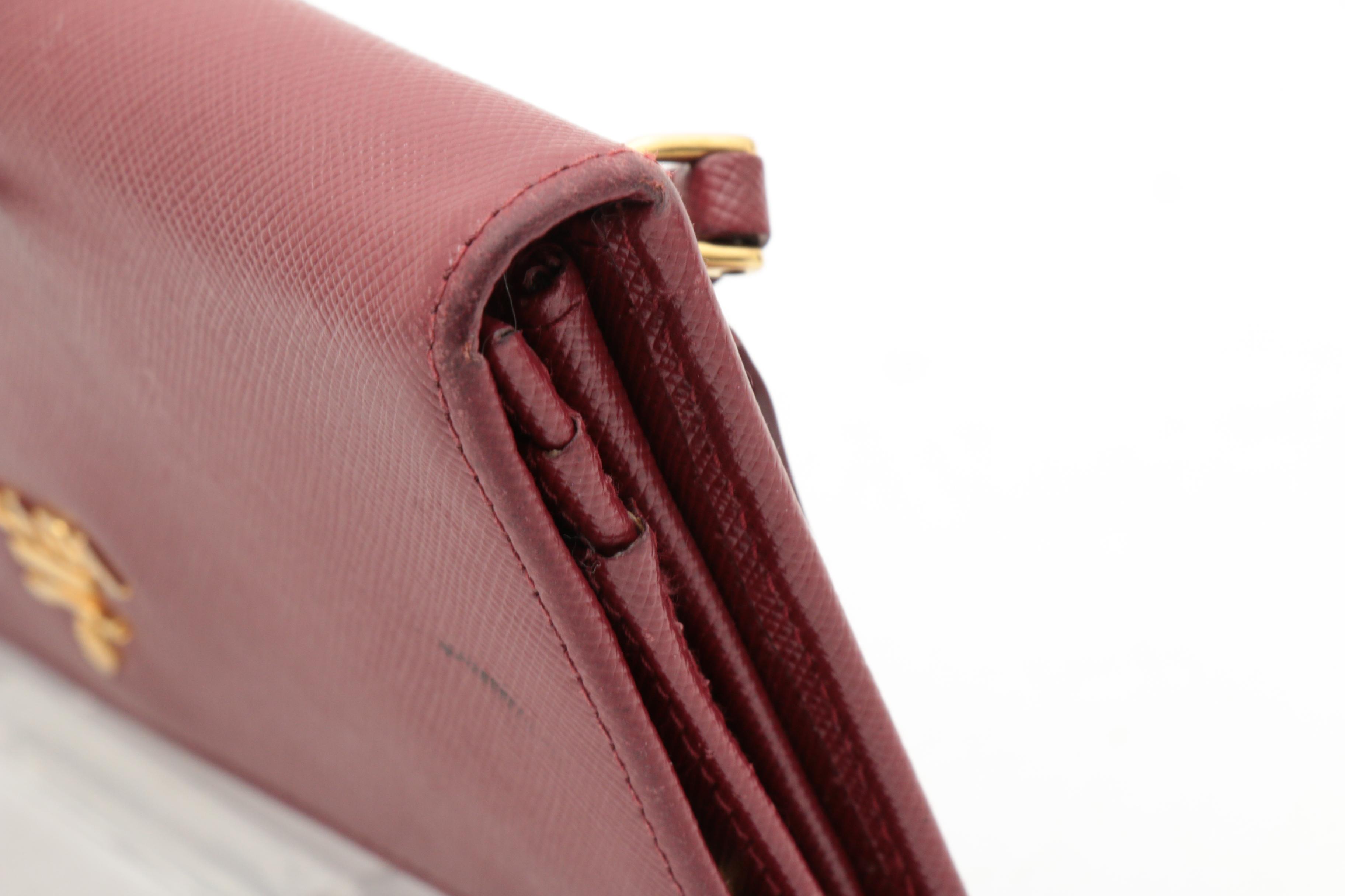 Prada Saffiano Leather Continental Flap Wallet