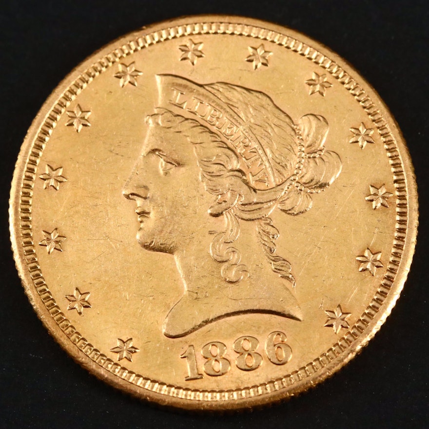 1886-S Liberty Head $10 Gold Eagle Coin