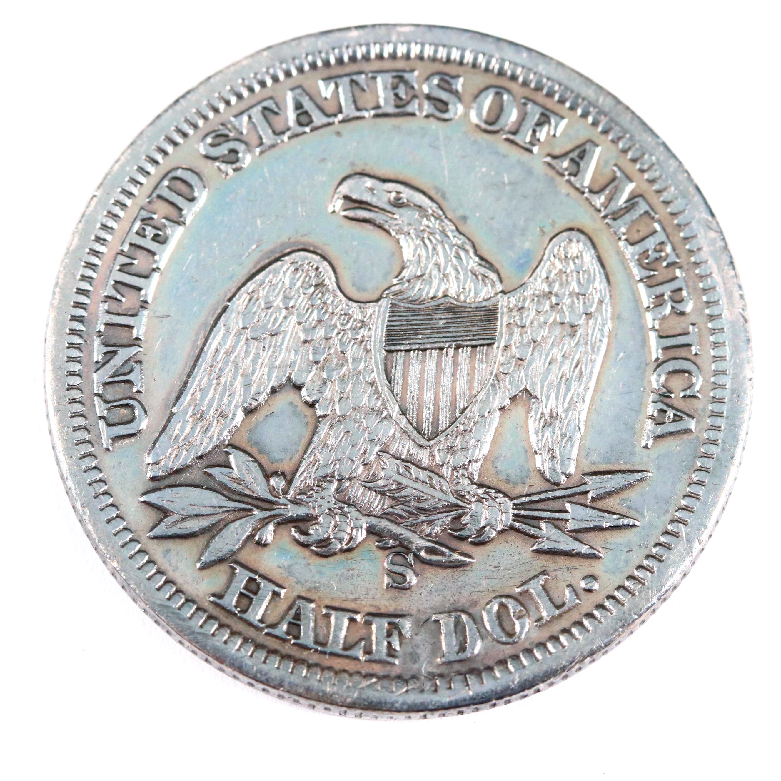 1861-S Seated Liberty Silver Half Dollar